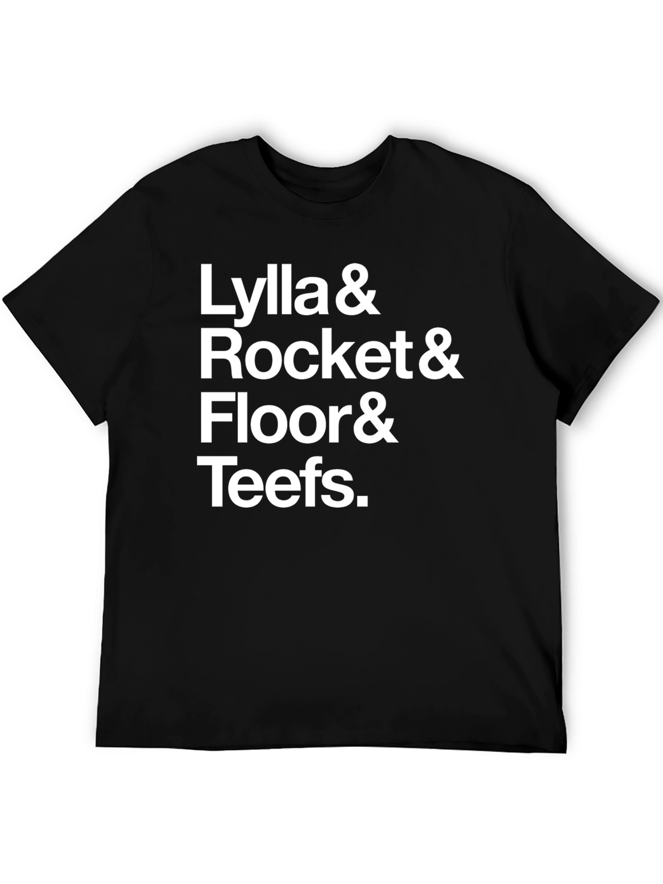 Llyla & Rocket & Floor & Teefs Black Graphic Tee