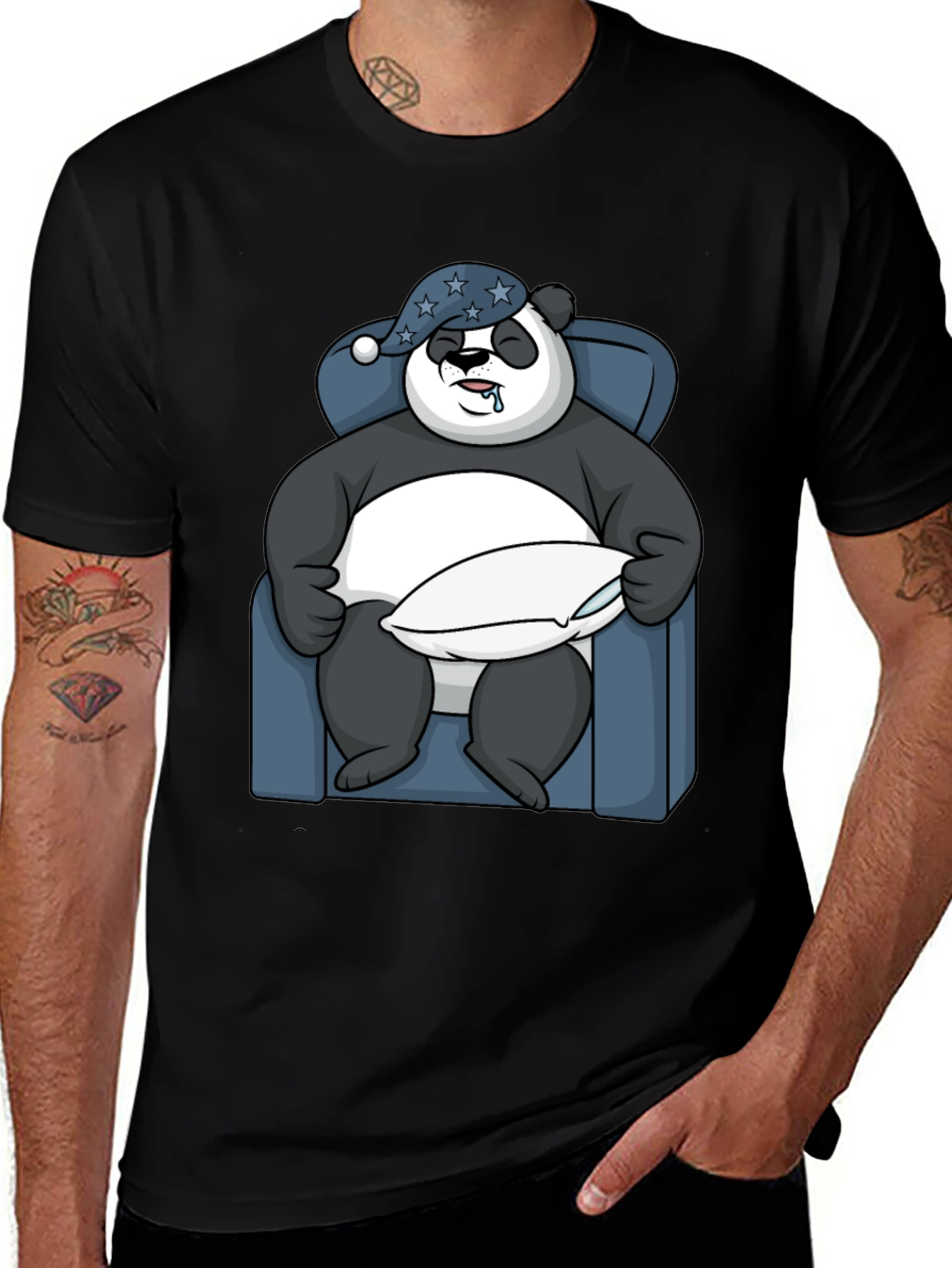 Sleepy Panda T-Shirt - Comfortable Cotton Tee
