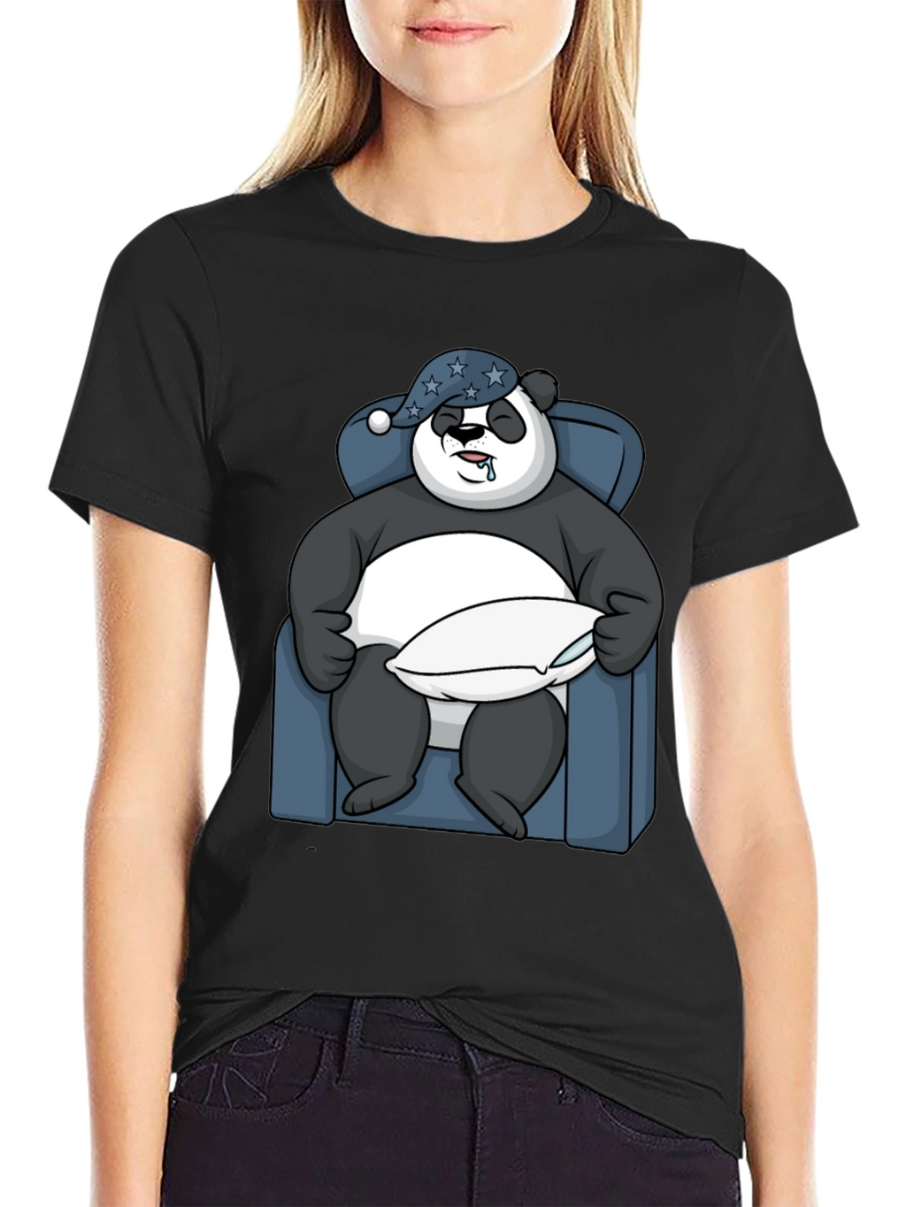 Sleepy Panda T-Shirt - Comfortable Cotton Tee