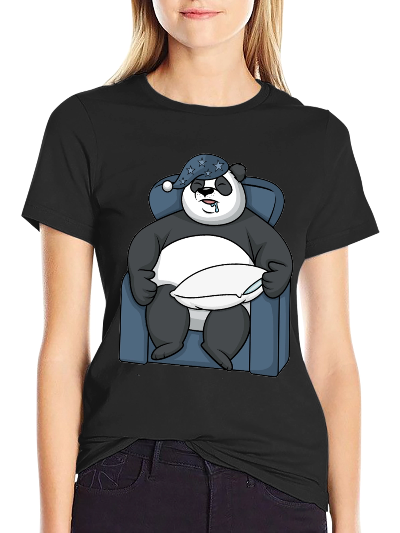 Sleepy Panda T-Shirt - Comfortable Cotton Tee
