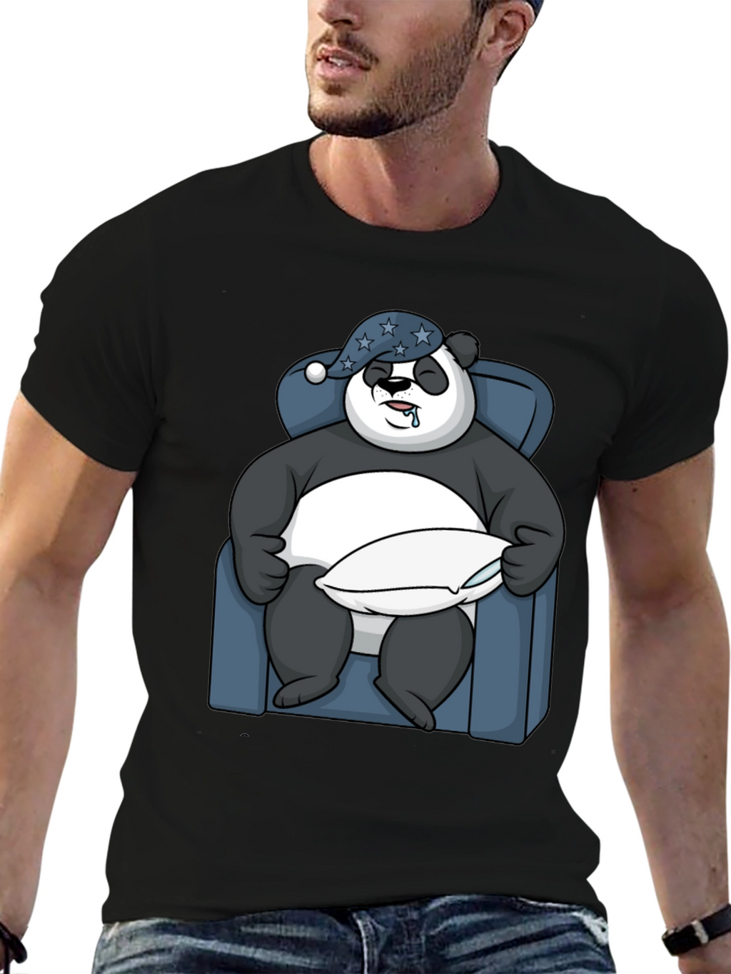 Sleepy Panda T-Shirt - Comfortable Cotton Tee