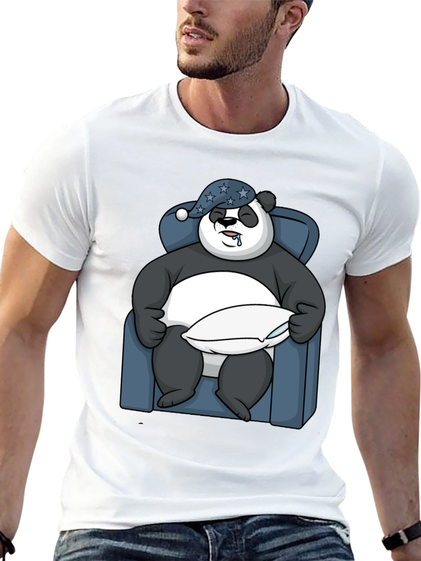 Sleepy Panda T-Shirt - Comfortable Cotton Tee
