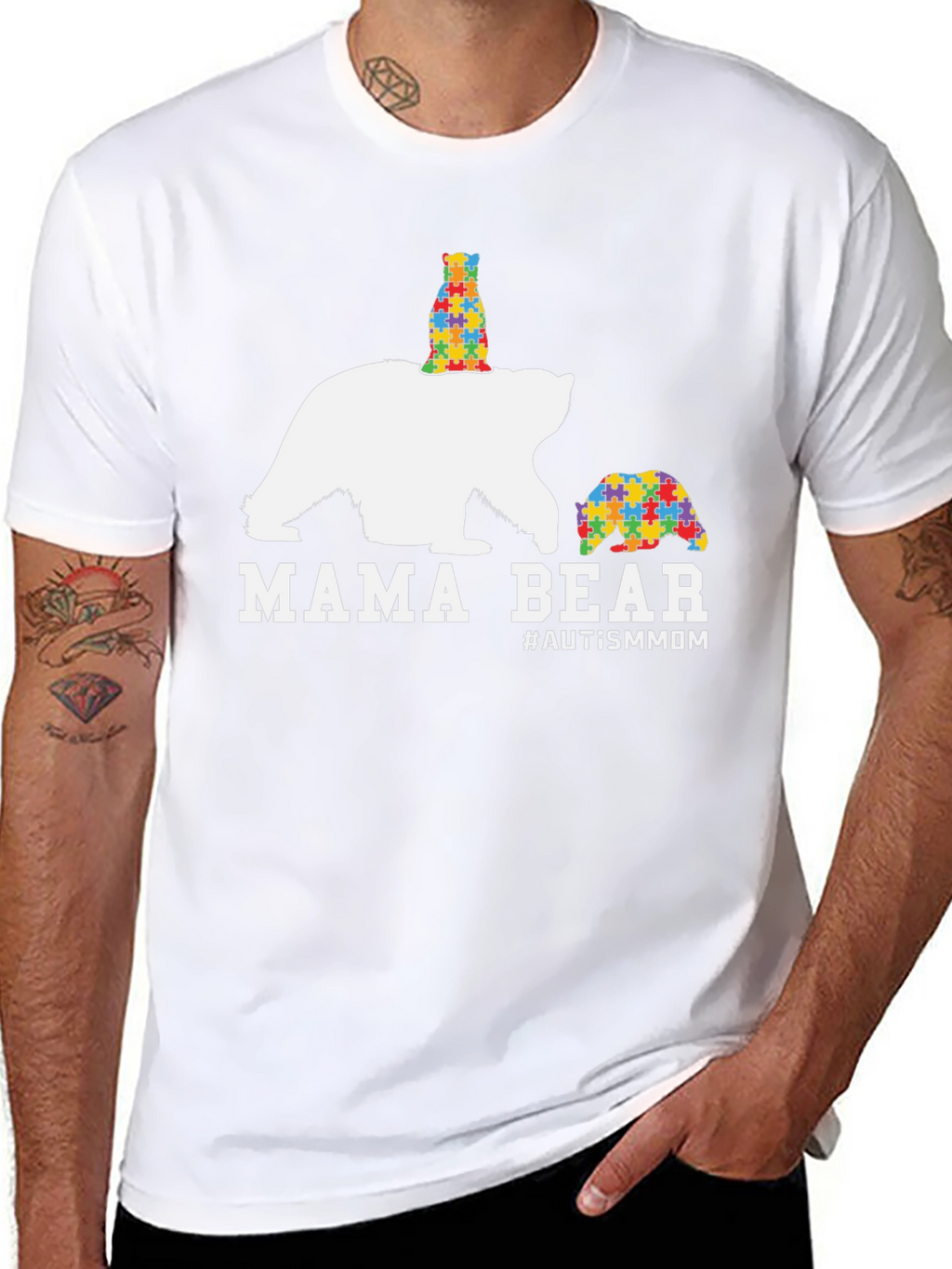 Mama Bear Autism Awareness T-Shirt