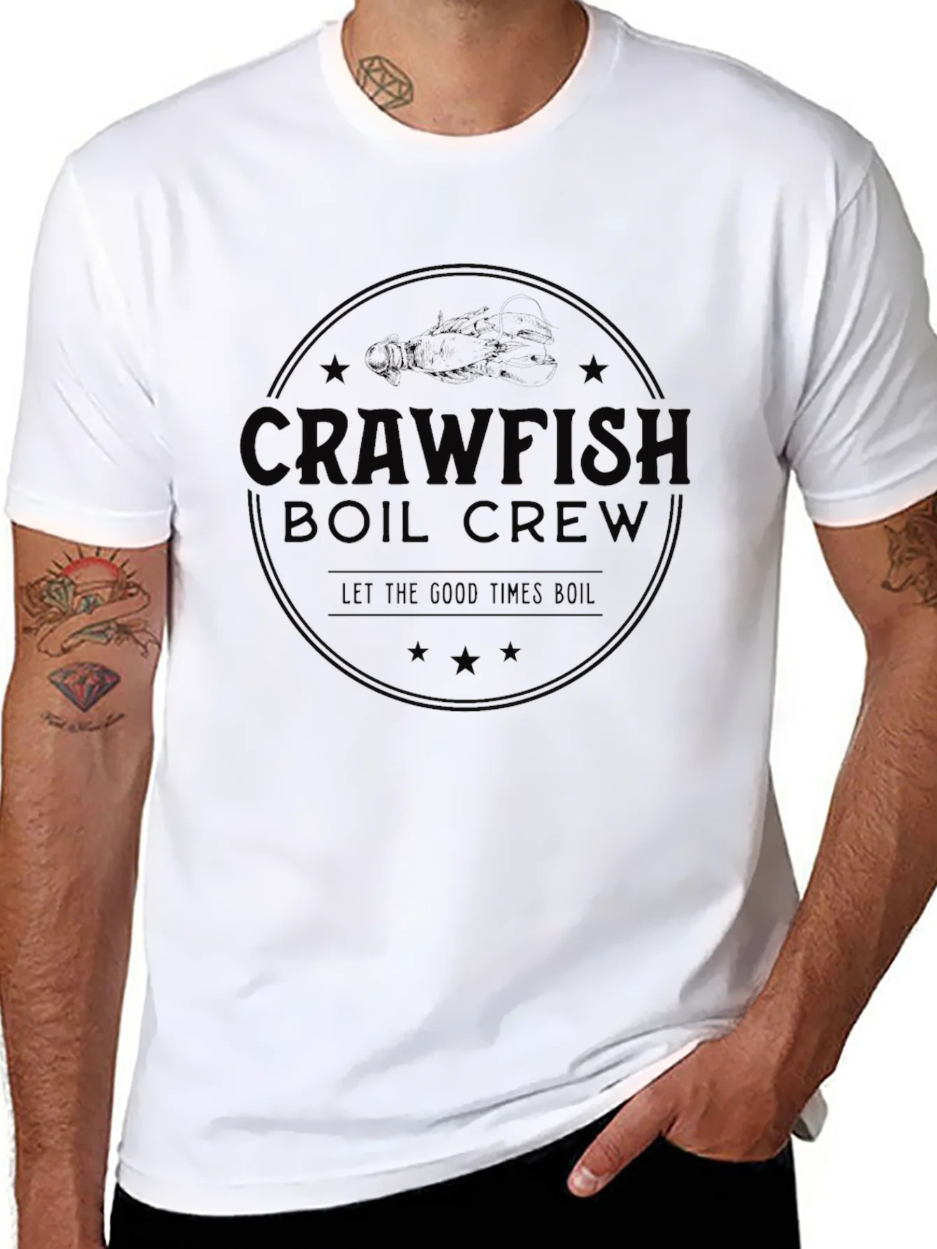 Crawfish Boil Crew T-Shirt Let the Good Times Boil Tee