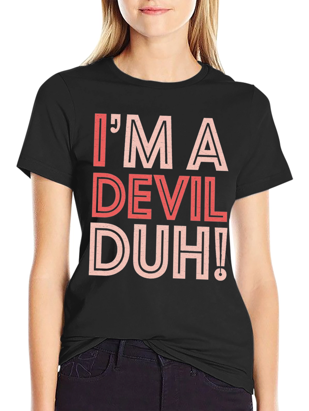 Im A Devil Duh! Graphic Tee - Black