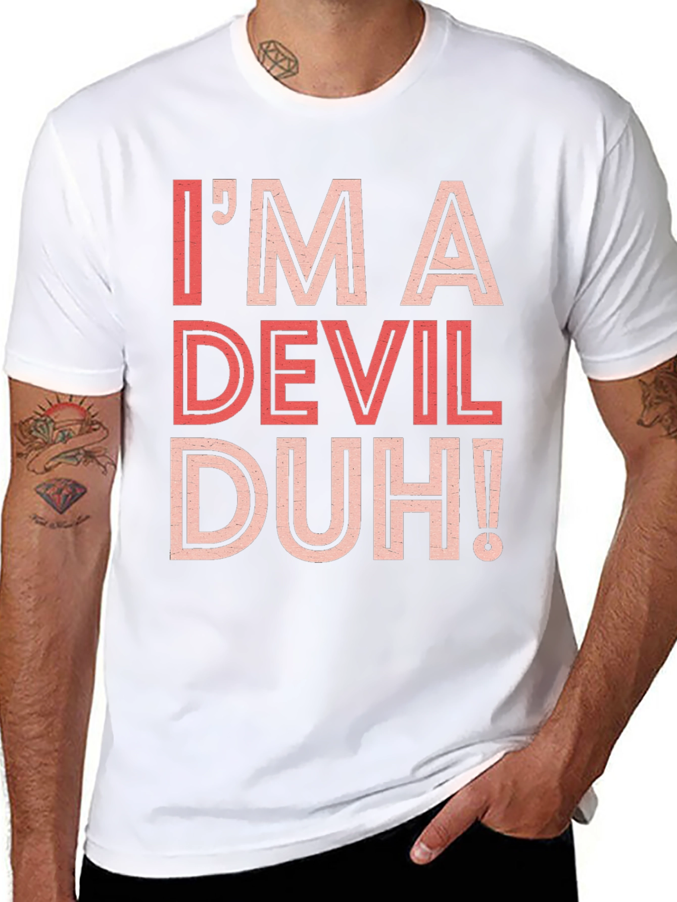 Im A Devil Duh! Graphic Tee - Black