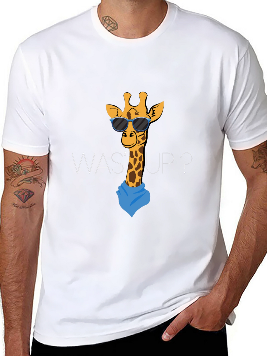 Cool Giraffe Graphic Tee - Was Up?