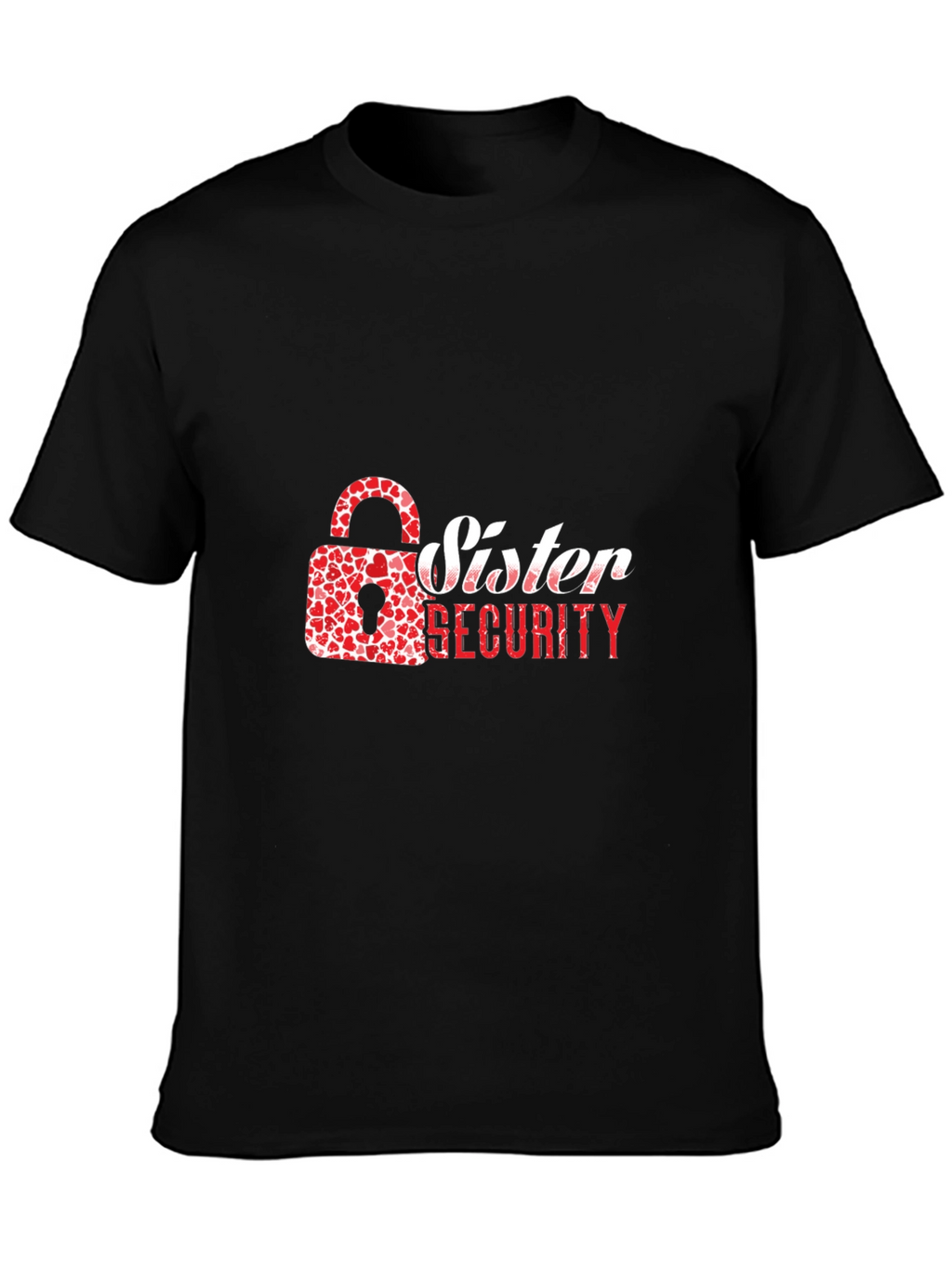 Sister Security Graphic Tee - Heart Lock