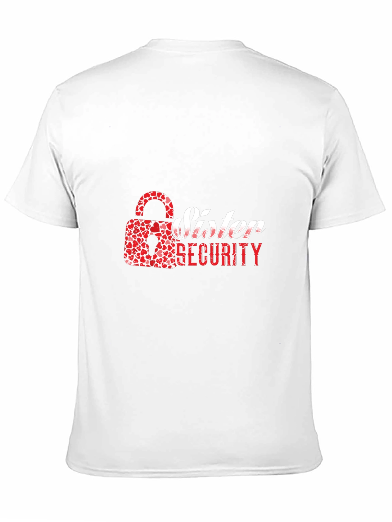 Sister Security Graphic Tee - Heart Lock