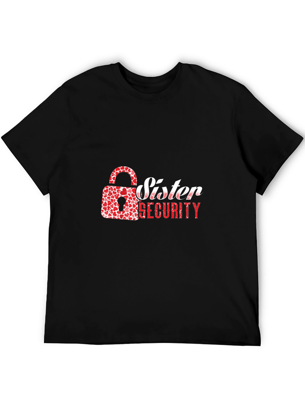 Sister Security Graphic Tee - Heart Lock