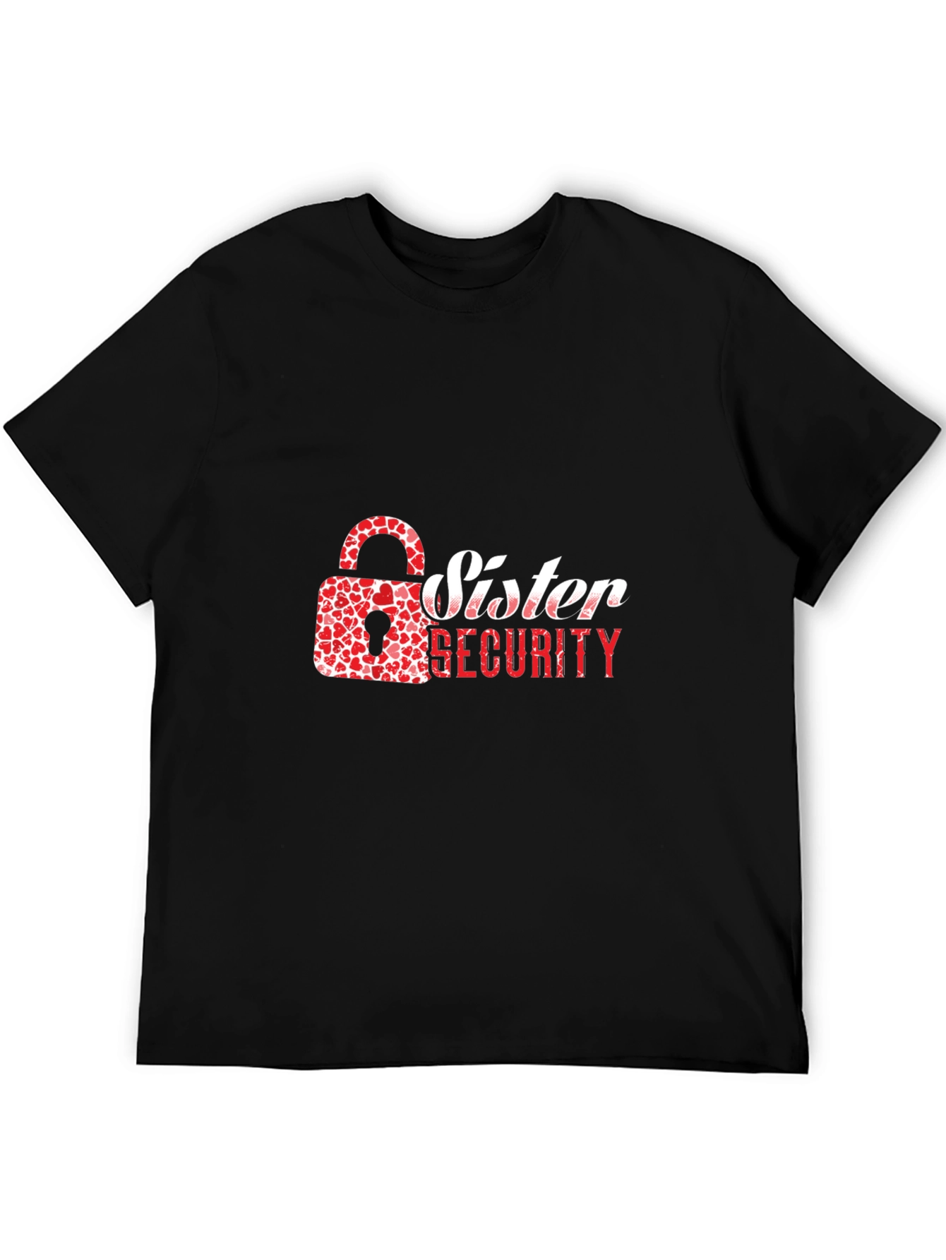 Sister Security Graphic Tee - Heart Lock