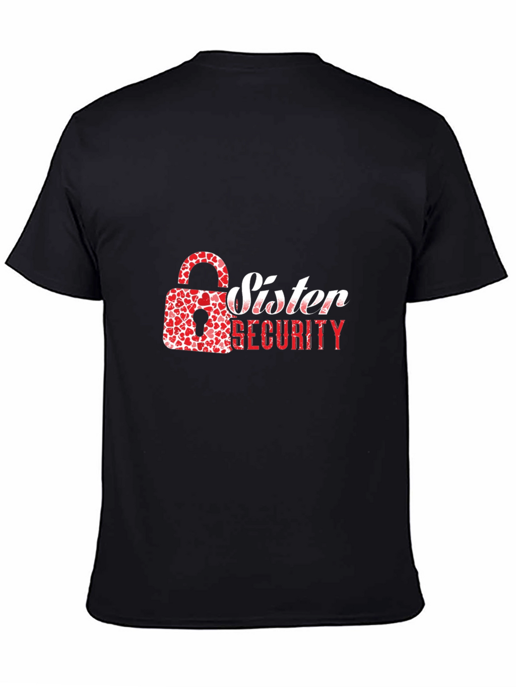 Sister Security Graphic Tee - Heart Lock