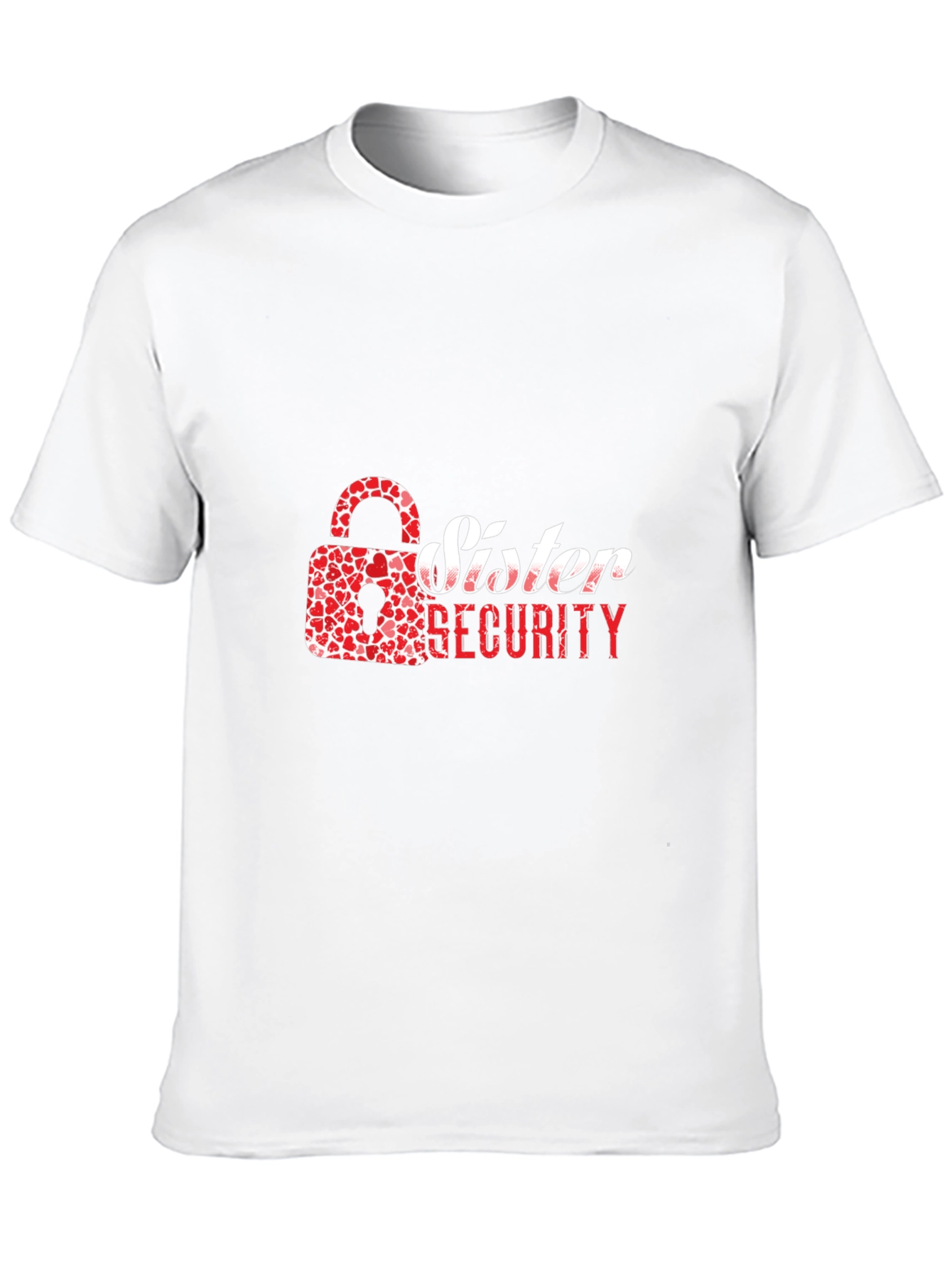 Sister Security Graphic Tee - Heart Lock