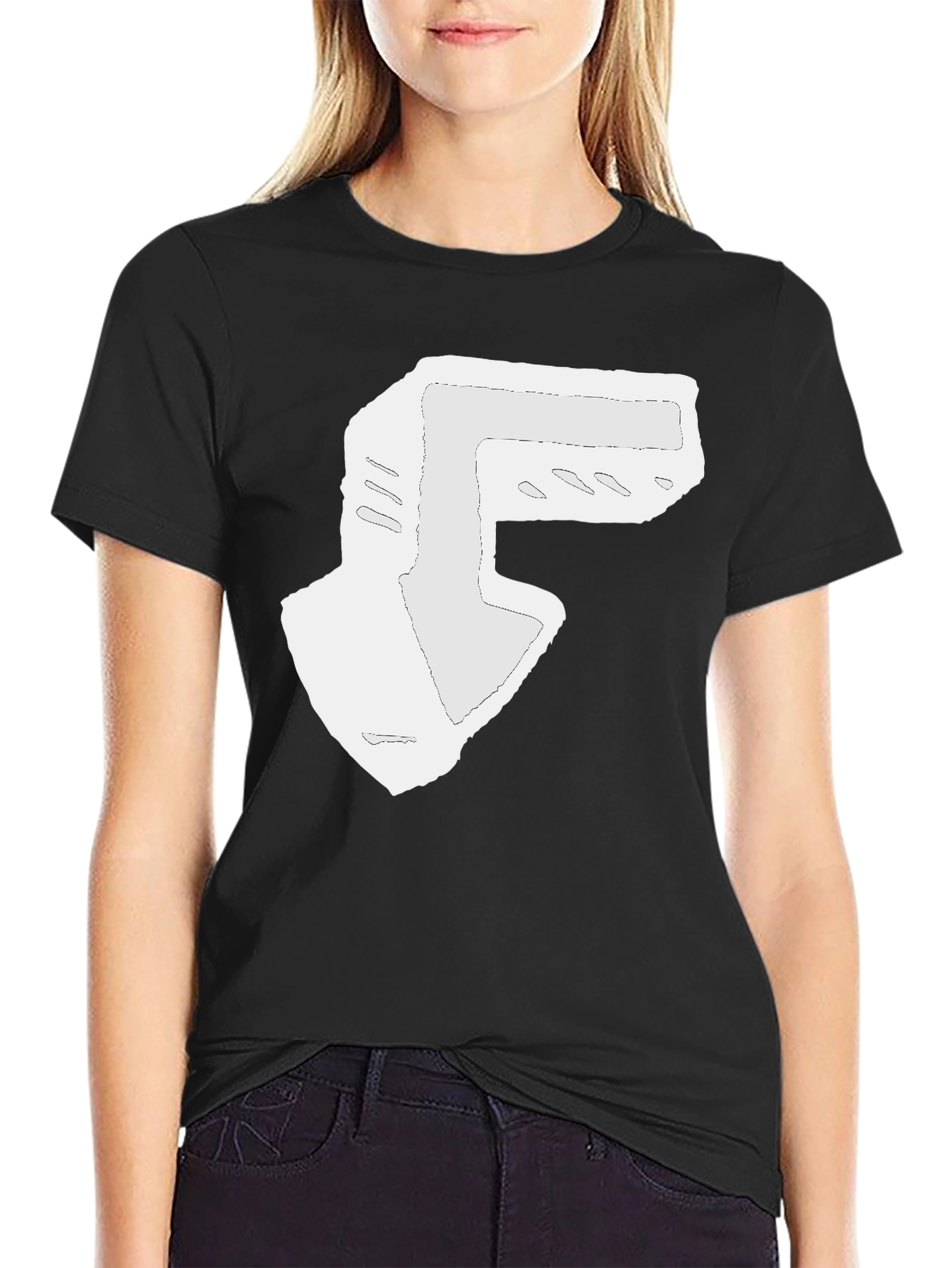 Abstract Arrow Graphic Black T-Shirt