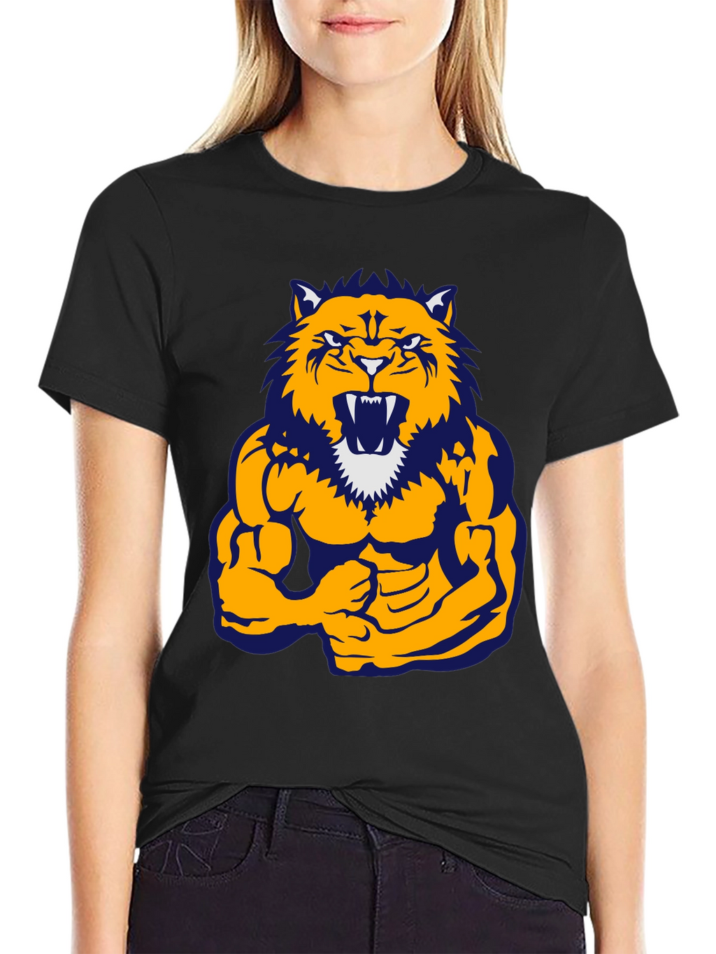 Muscle Tiger Graphic Tee - Black