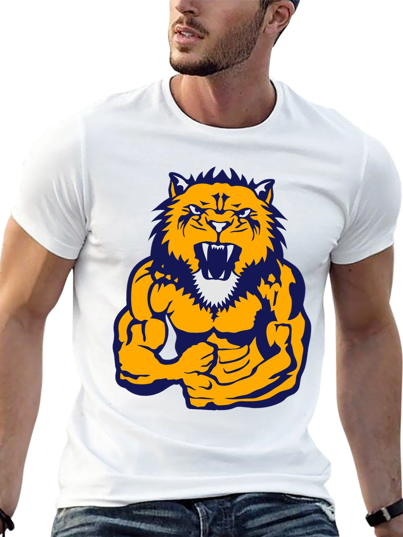 Muscle Tiger Graphic Tee - Black