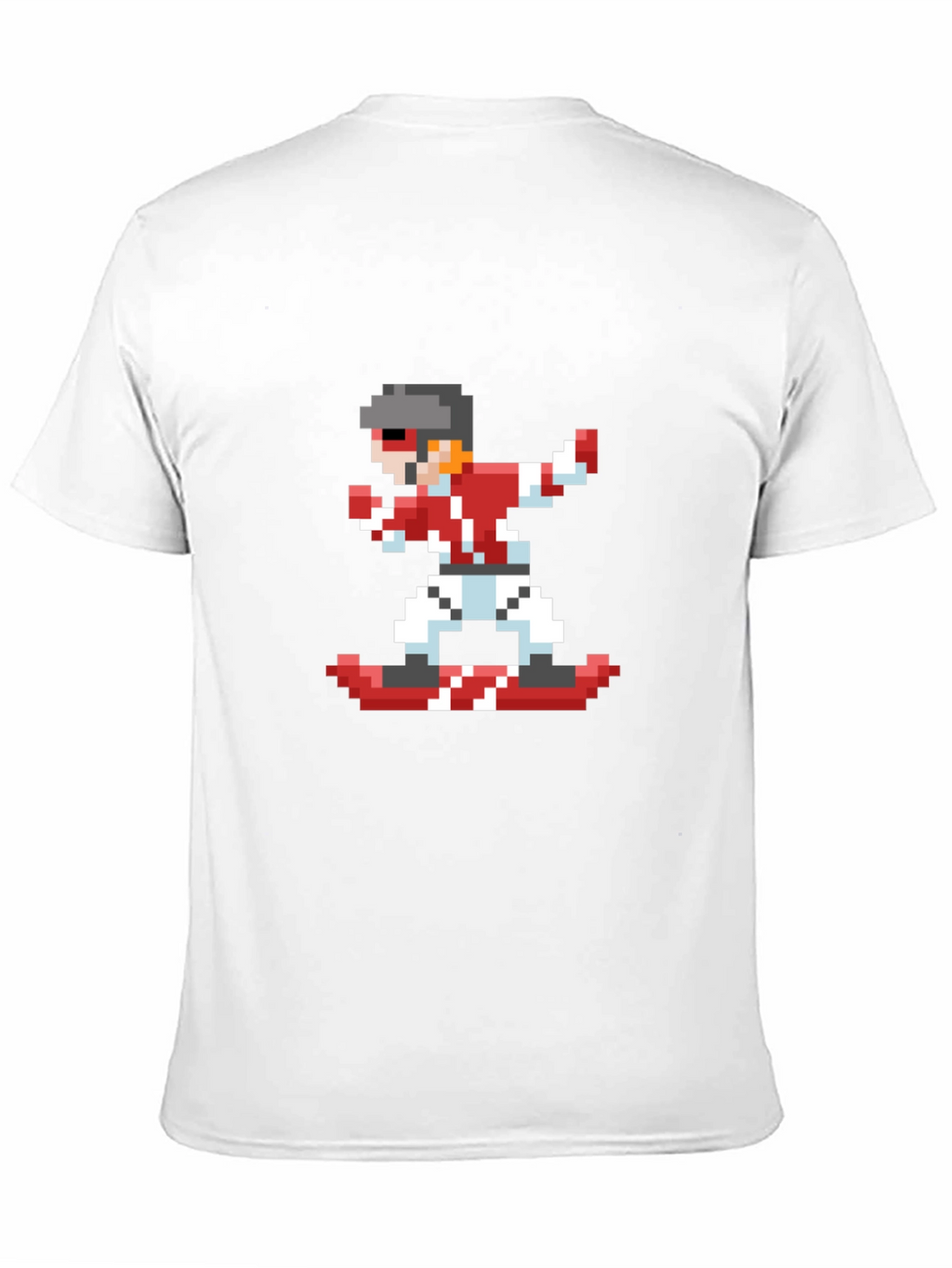 Pixel Snowboarder Black T-Shirt