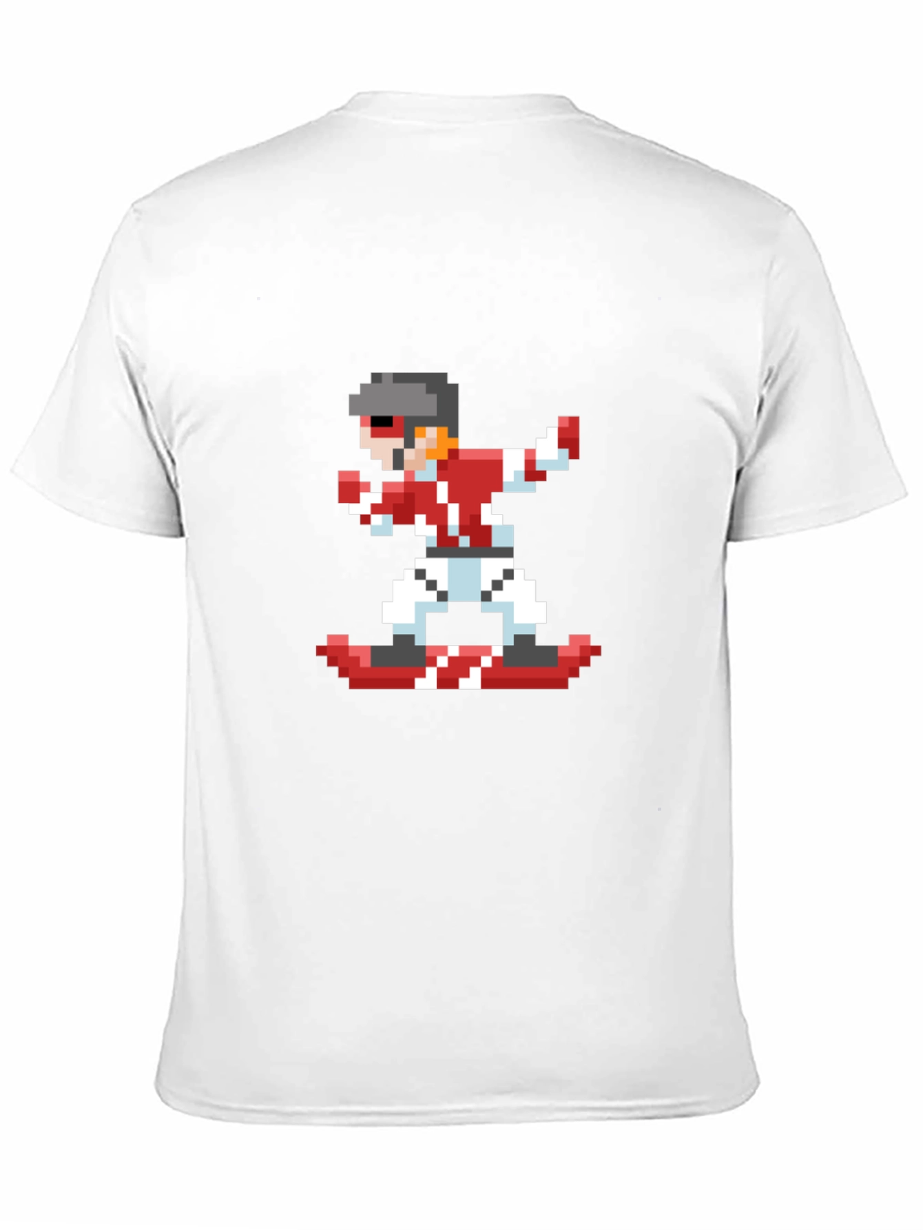 Pixel Snowboarder Black T-Shirt