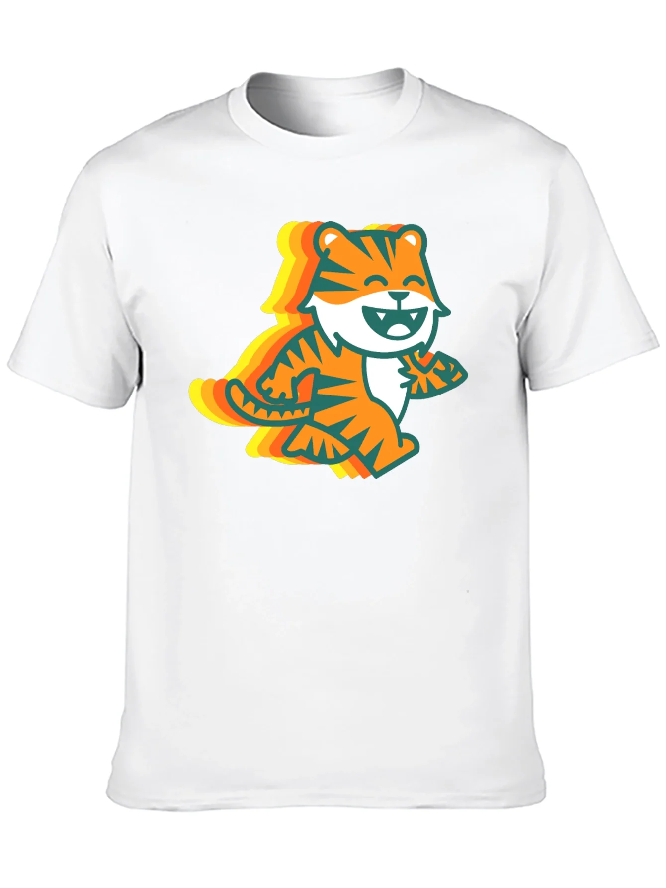 Retro Tiger Graphic Tee - Black