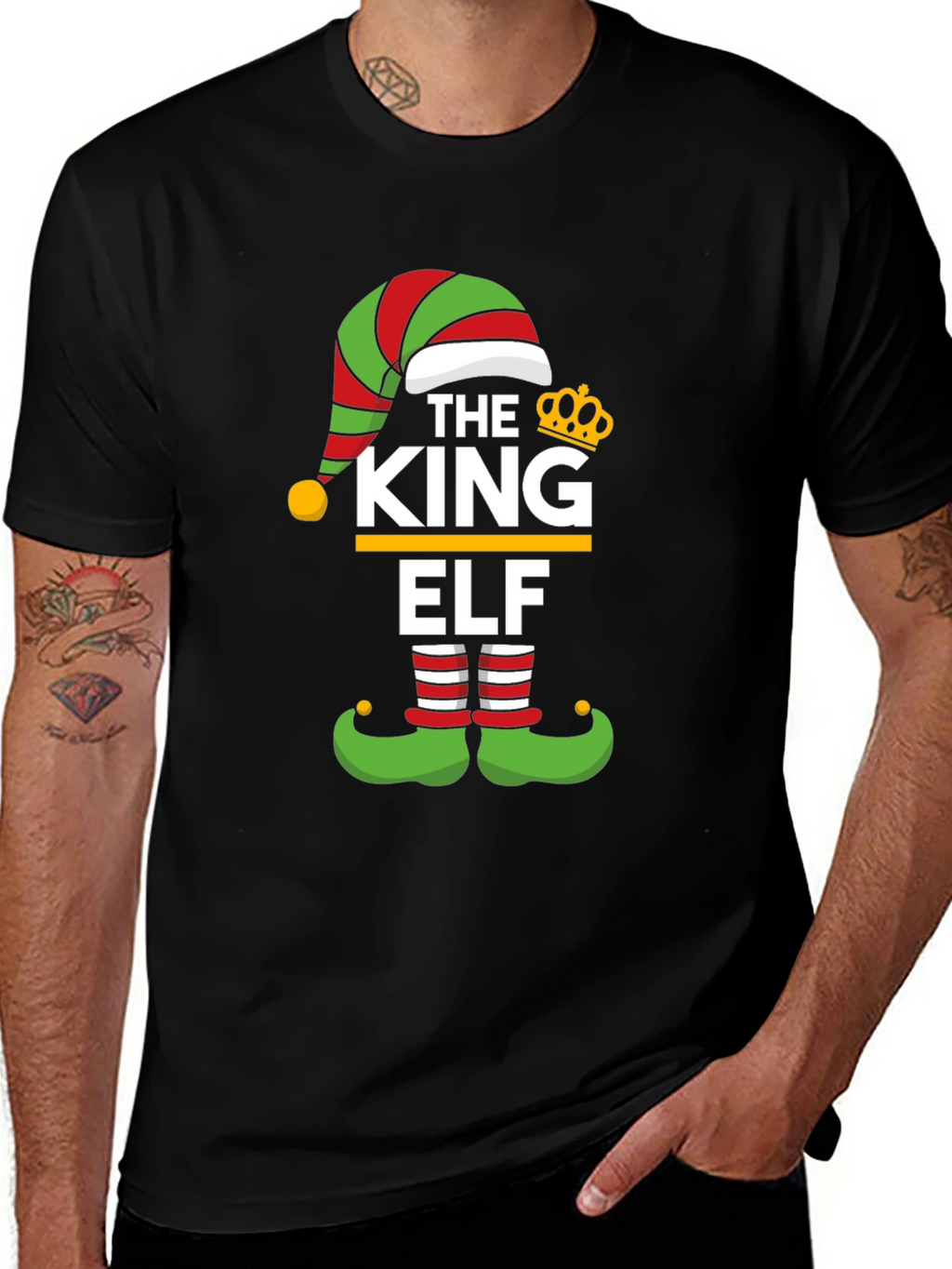 King Elf Christmas T-Shirt - Holiday Apparel