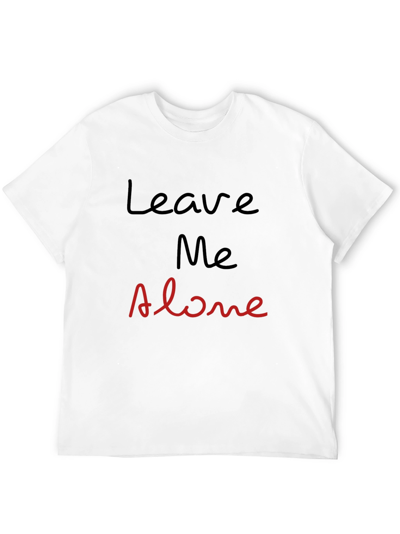Leave Me Alone Graphic Tee - Black Cotton T-Shirt