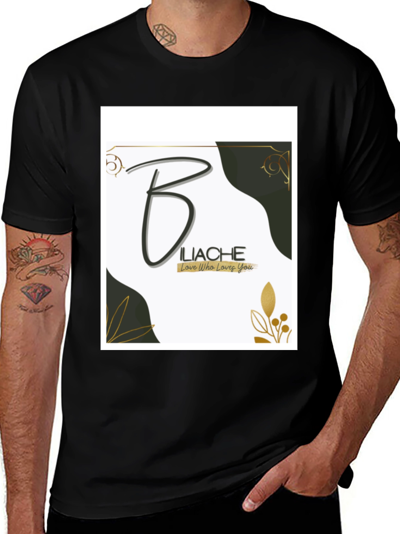 Elegant B Logo Graphic Tee - Love Who Loves You