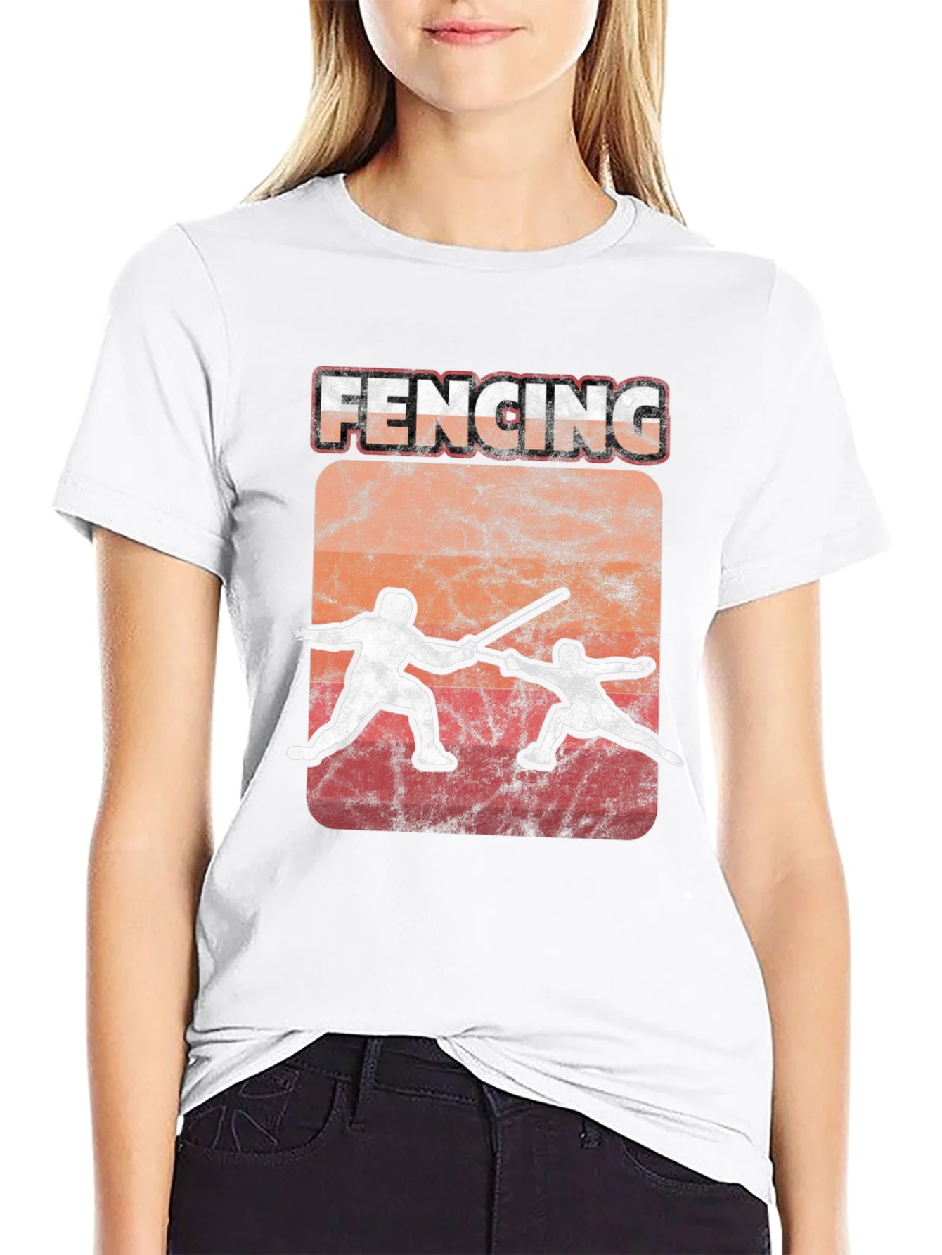 Fencing Vintage Graphic T-Shirt