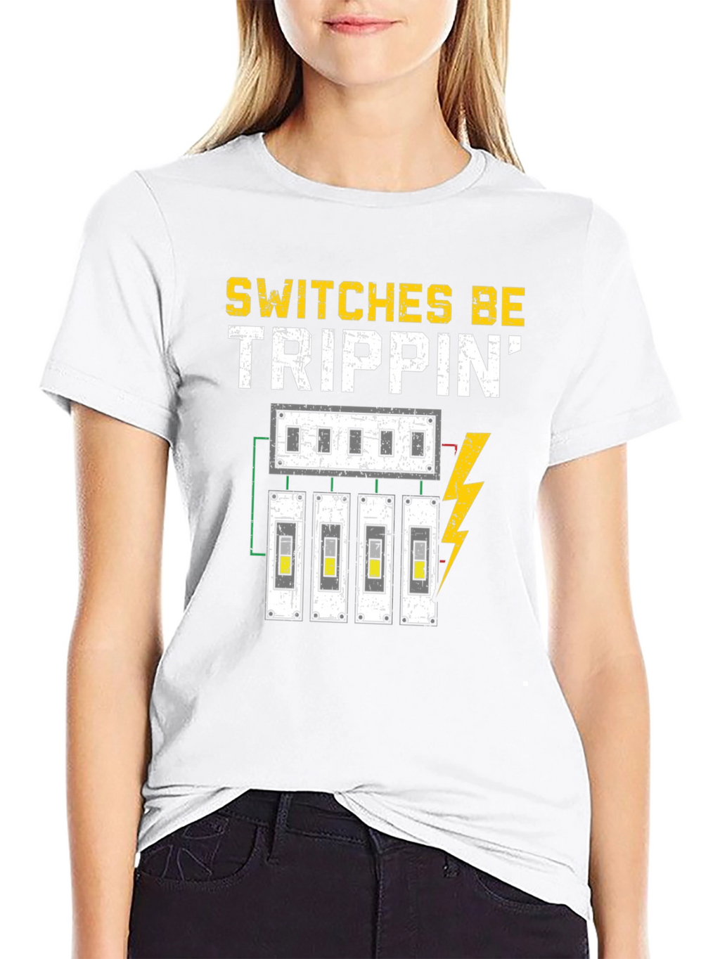 Switches Be Trippin Funny Electrician T-Shirt