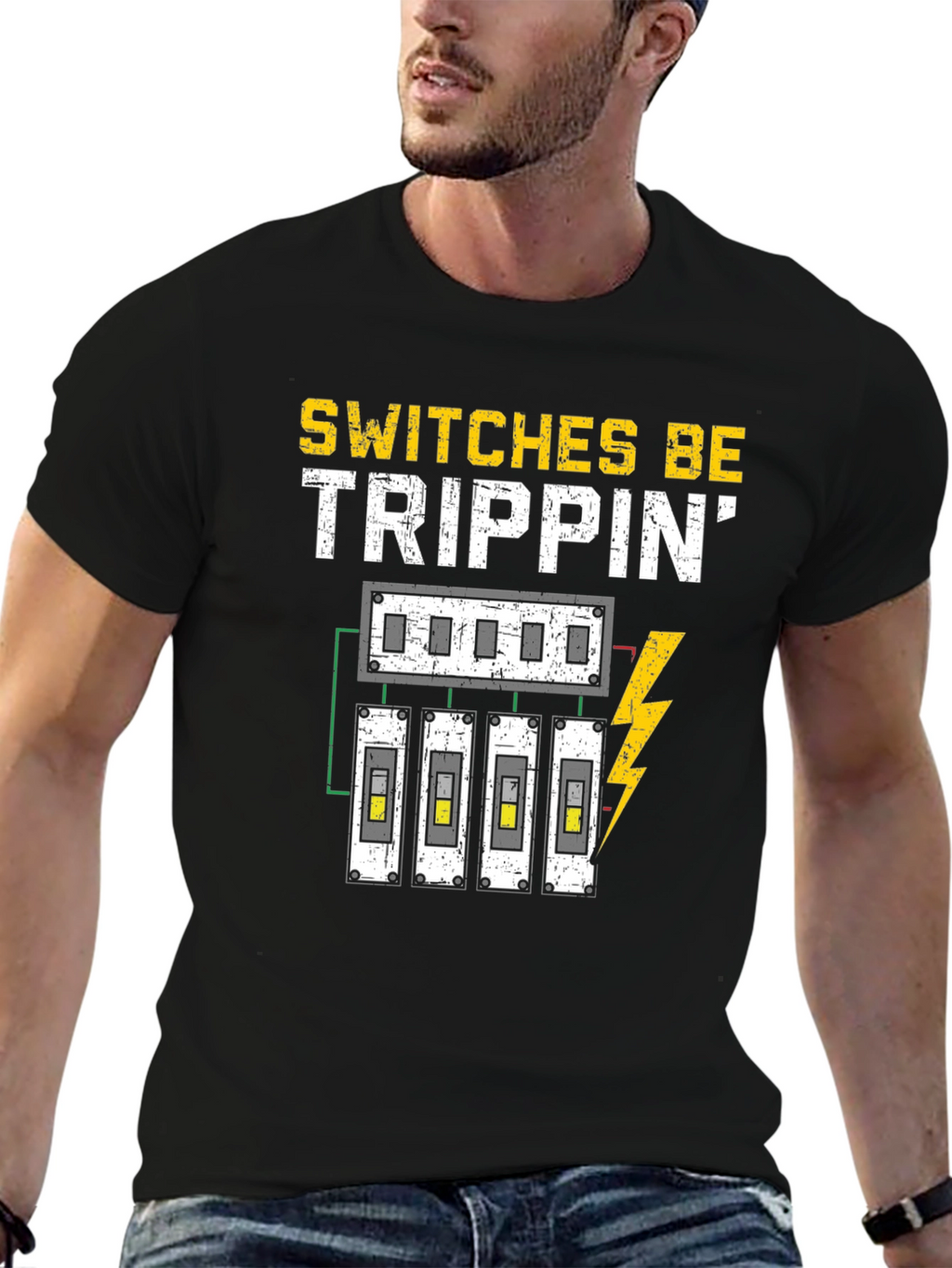 Switches Be Trippin Funny Electrician T-Shirt