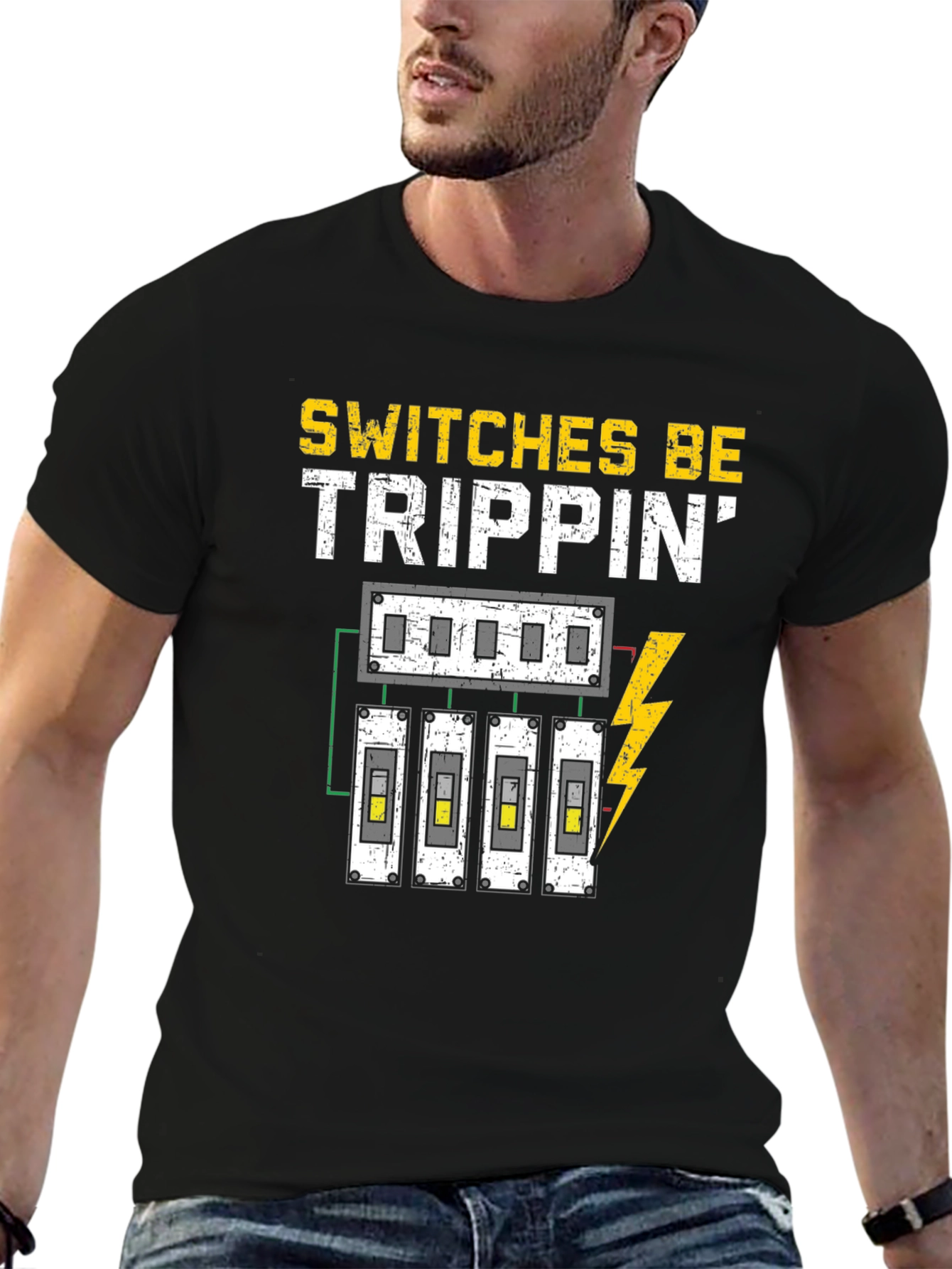 Switches Be Trippin Funny Electrician T-Shirt