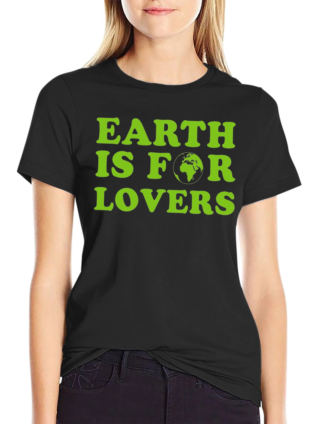 Earth is for Lovers Graphic Tee - Black