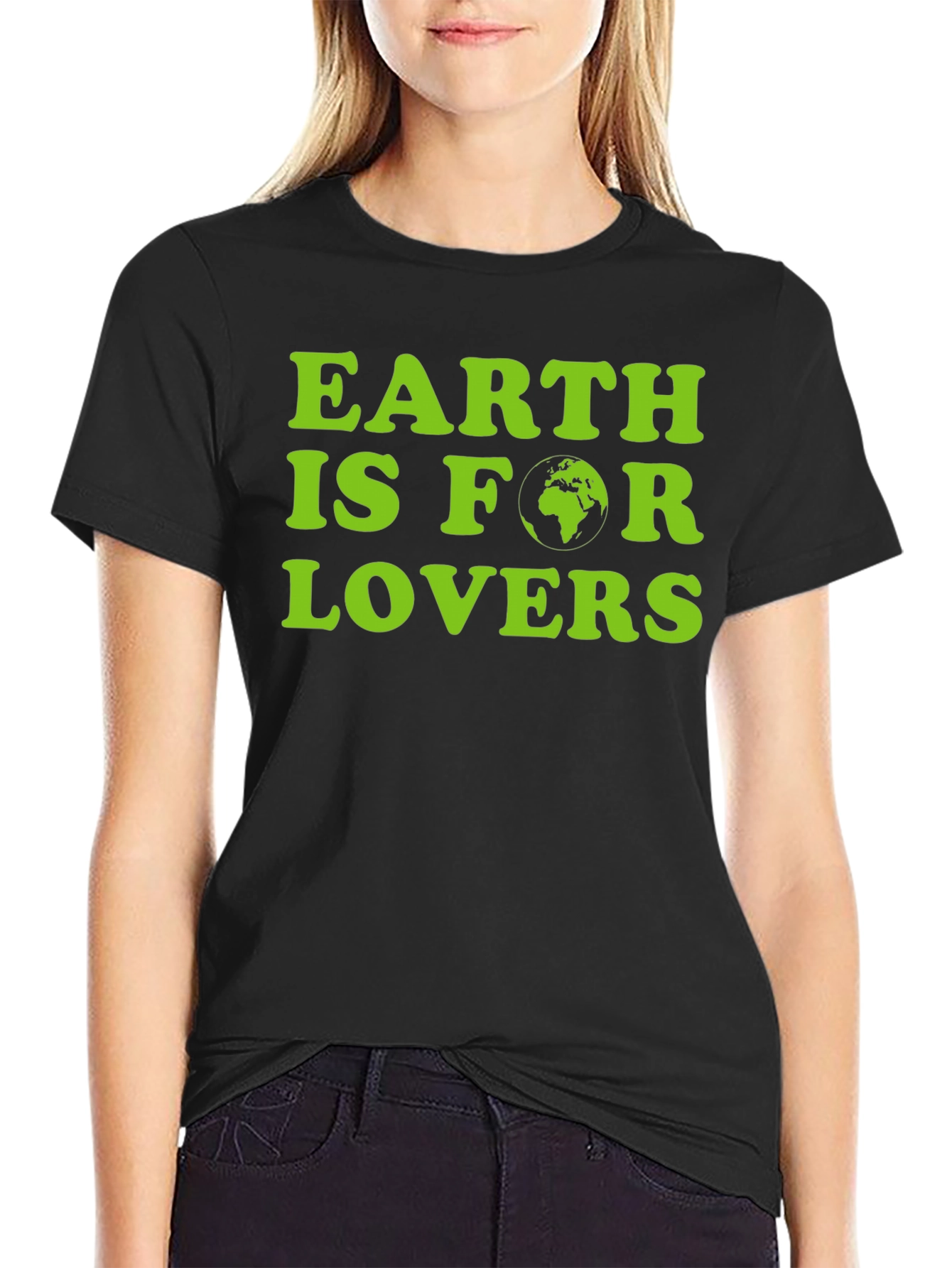 Earth is for Lovers Graphic Tee - Black