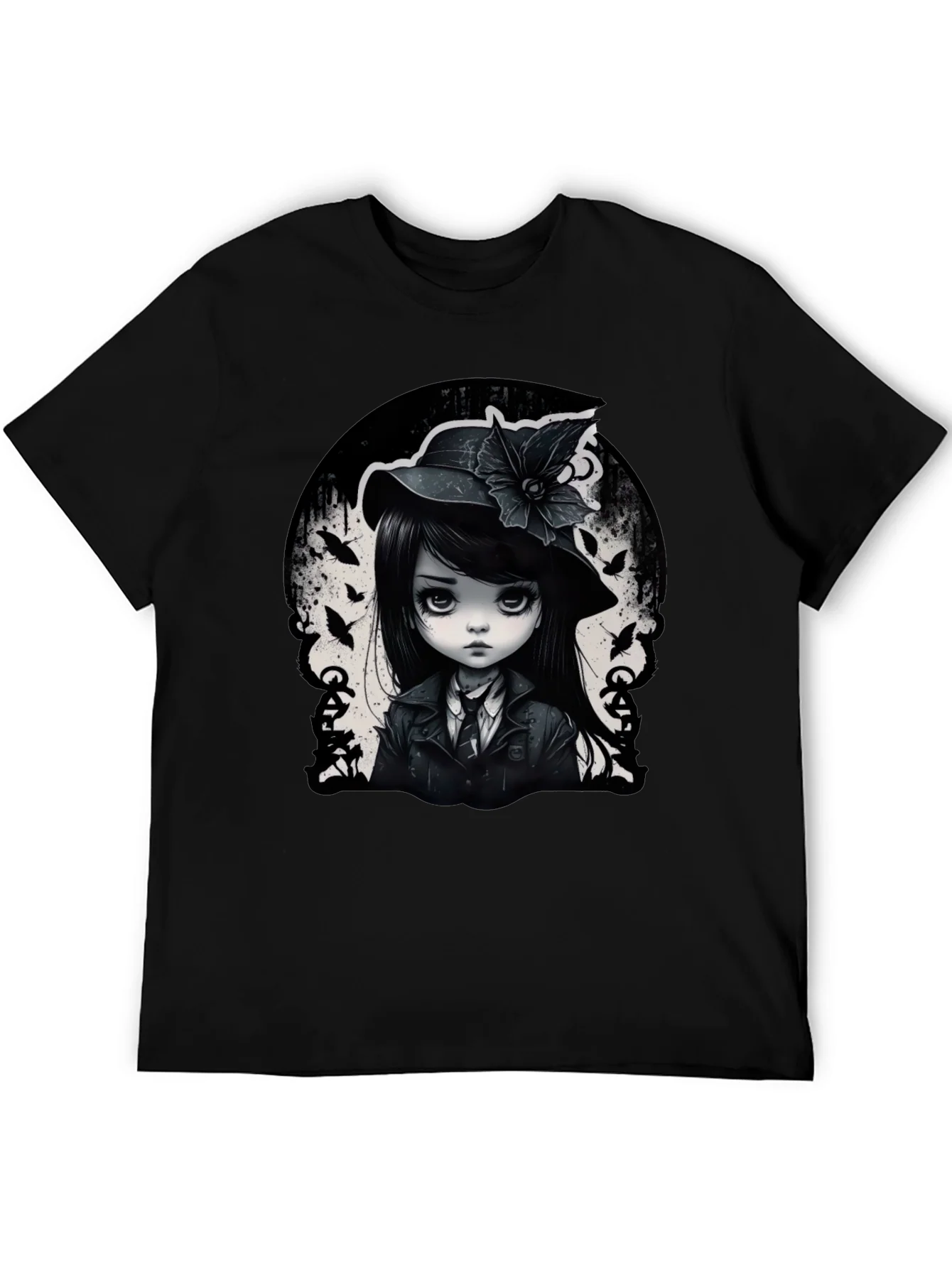Gothic Anime Girl T-Shirt - Dark & Stylish
