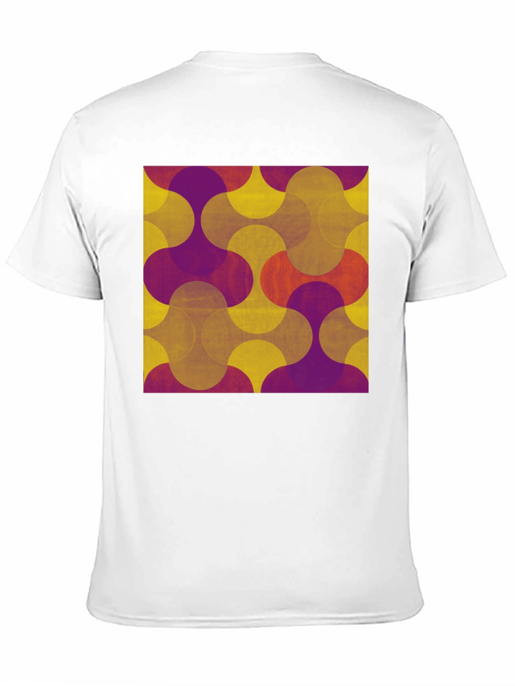 Retro Geometric Print Tee - Black