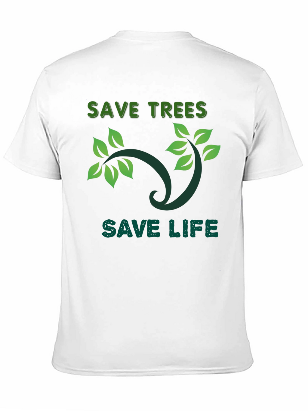 Eco-Friendly Save Trees Save Life Graphic T-Shirt
