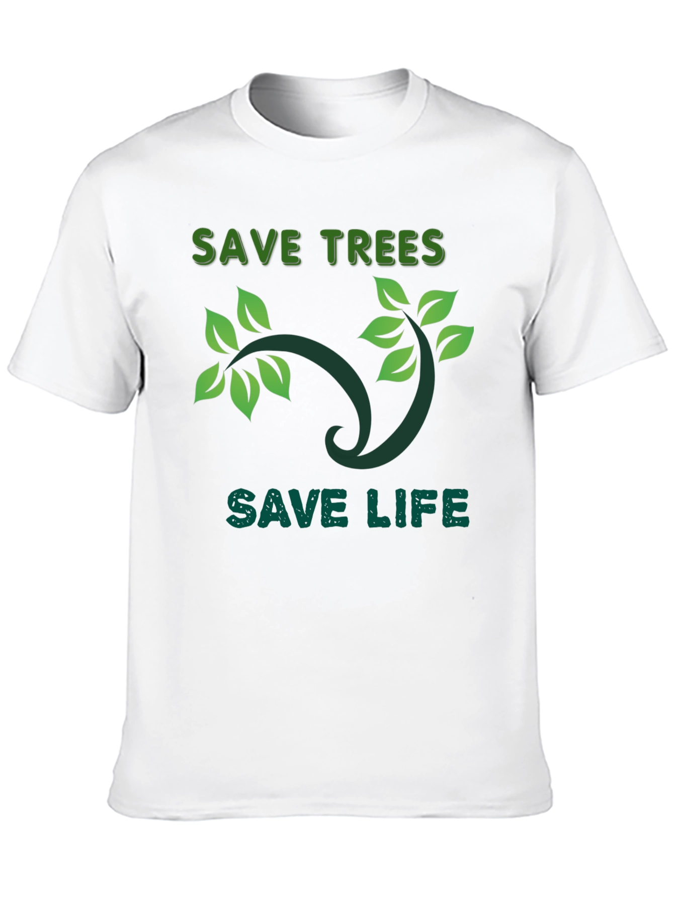 Eco-Friendly Save Trees Save Life Graphic T-Shirt