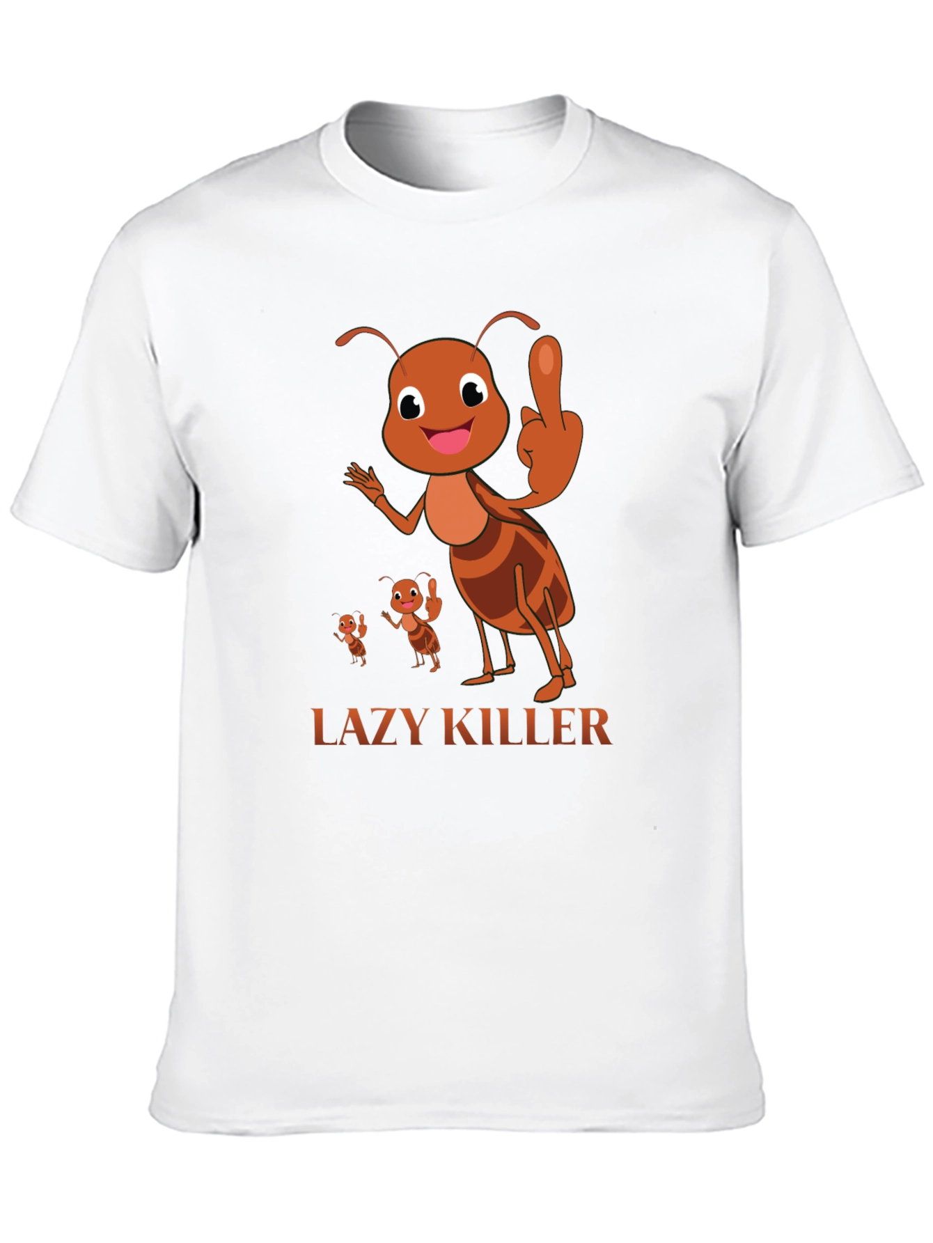 Lazy Killer Ant Graphic Tee - Mens Black T-Shirt