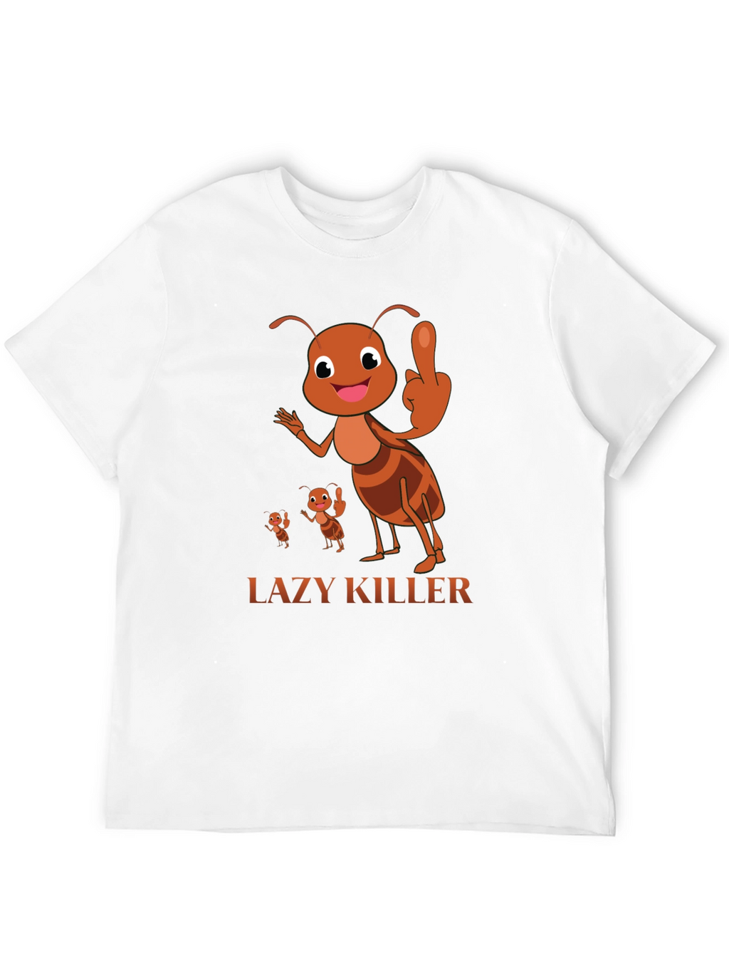 Lazy Killer Ant Graphic Tee - Mens Black T-Shirt