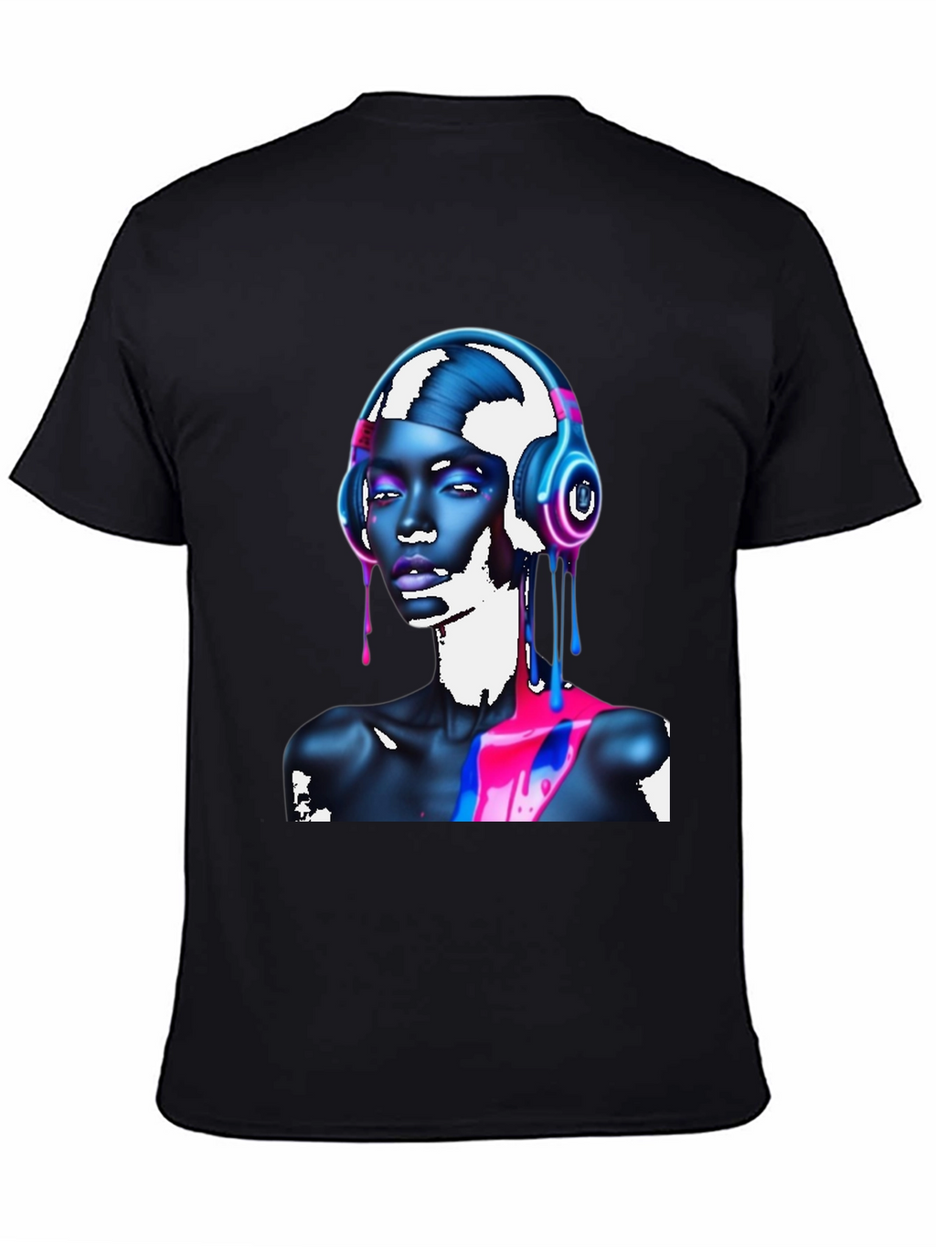 Vibrant Graphic T-Shirt - Headphones & Abstract Art