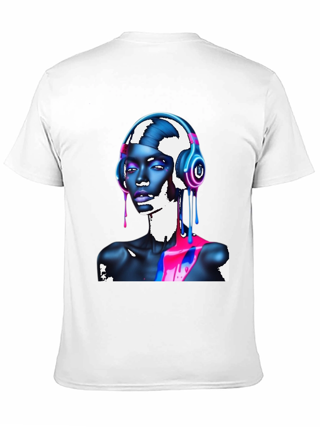 Vibrant Graphic T-Shirt - Headphones & Abstract Art