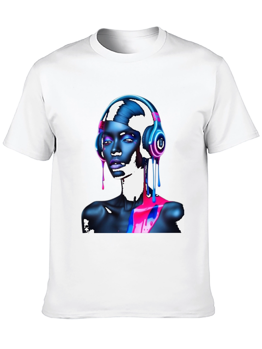 Vibrant Graphic T-Shirt - Headphones & Abstract Art