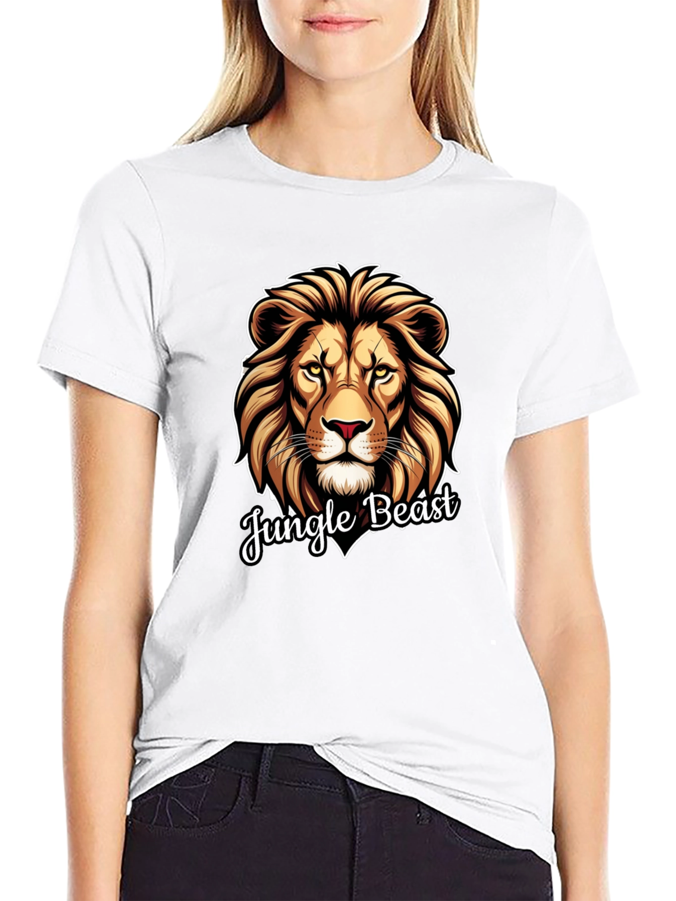 Jungle Beast Lion Graphic Tee - Cool Animal Design