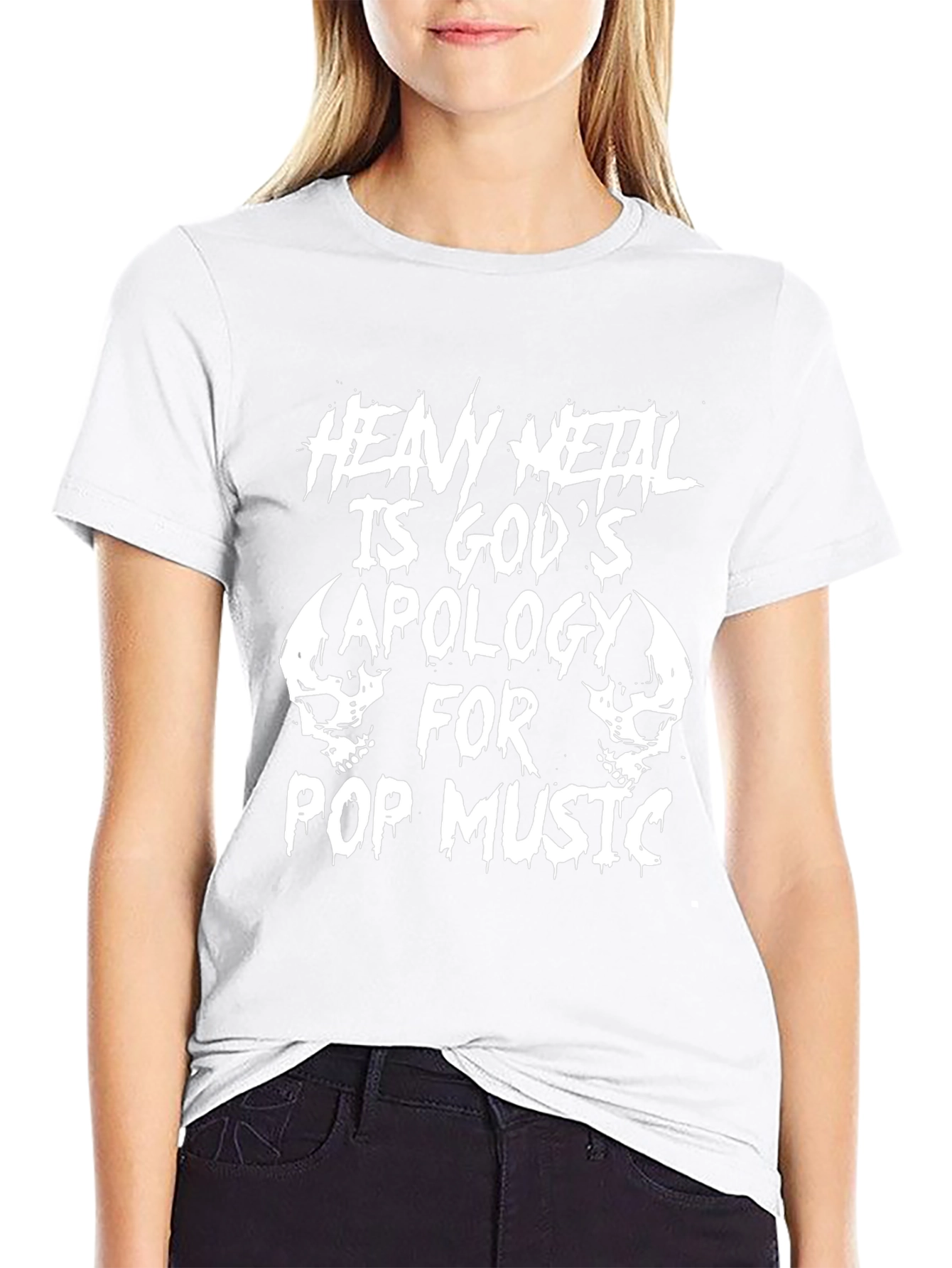 Heavy Metal Gods Apology Graphic Black T-Shirt