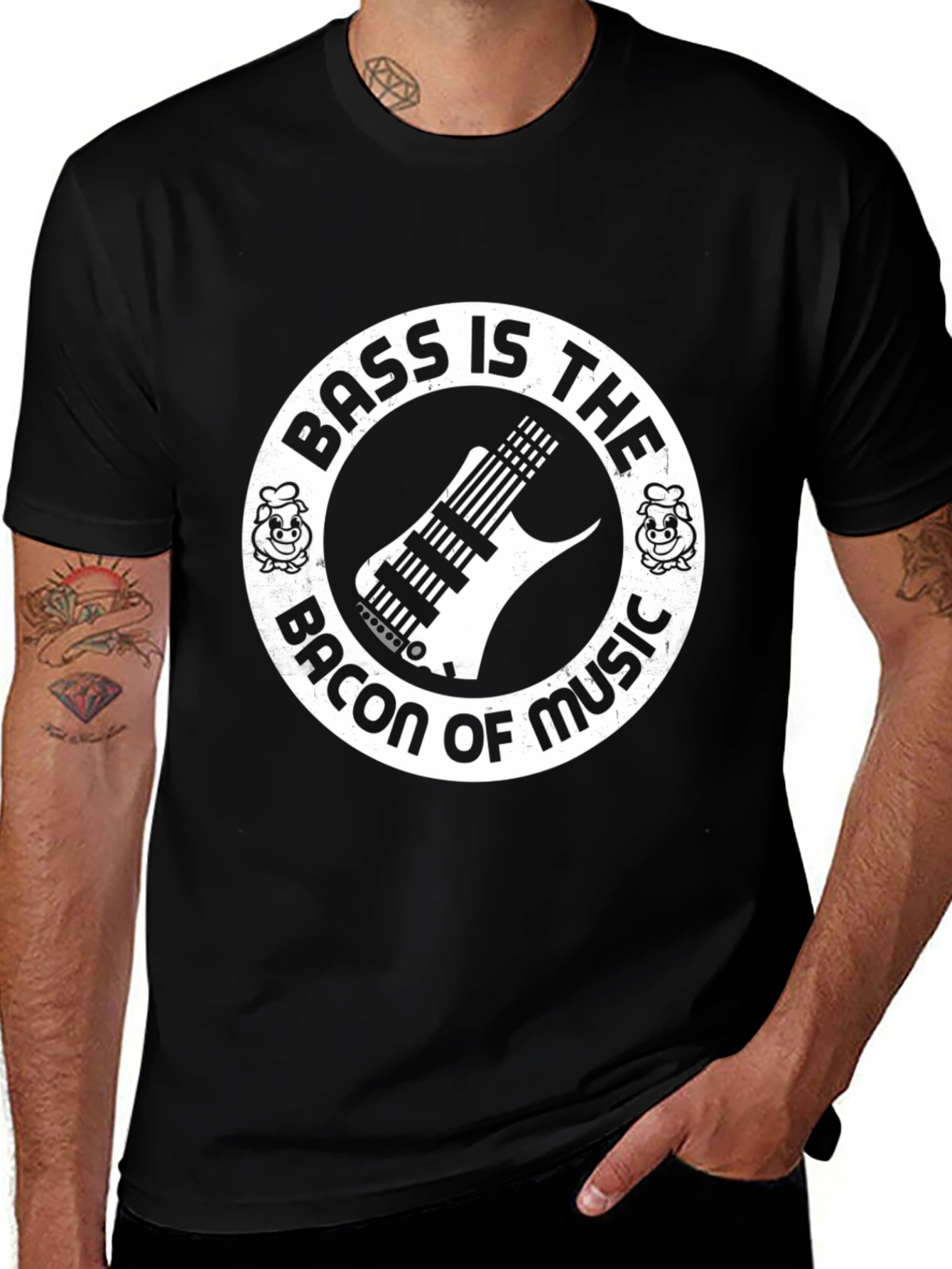 Bass is the Bacon of Music T-Shirt - Funny Musician Tee