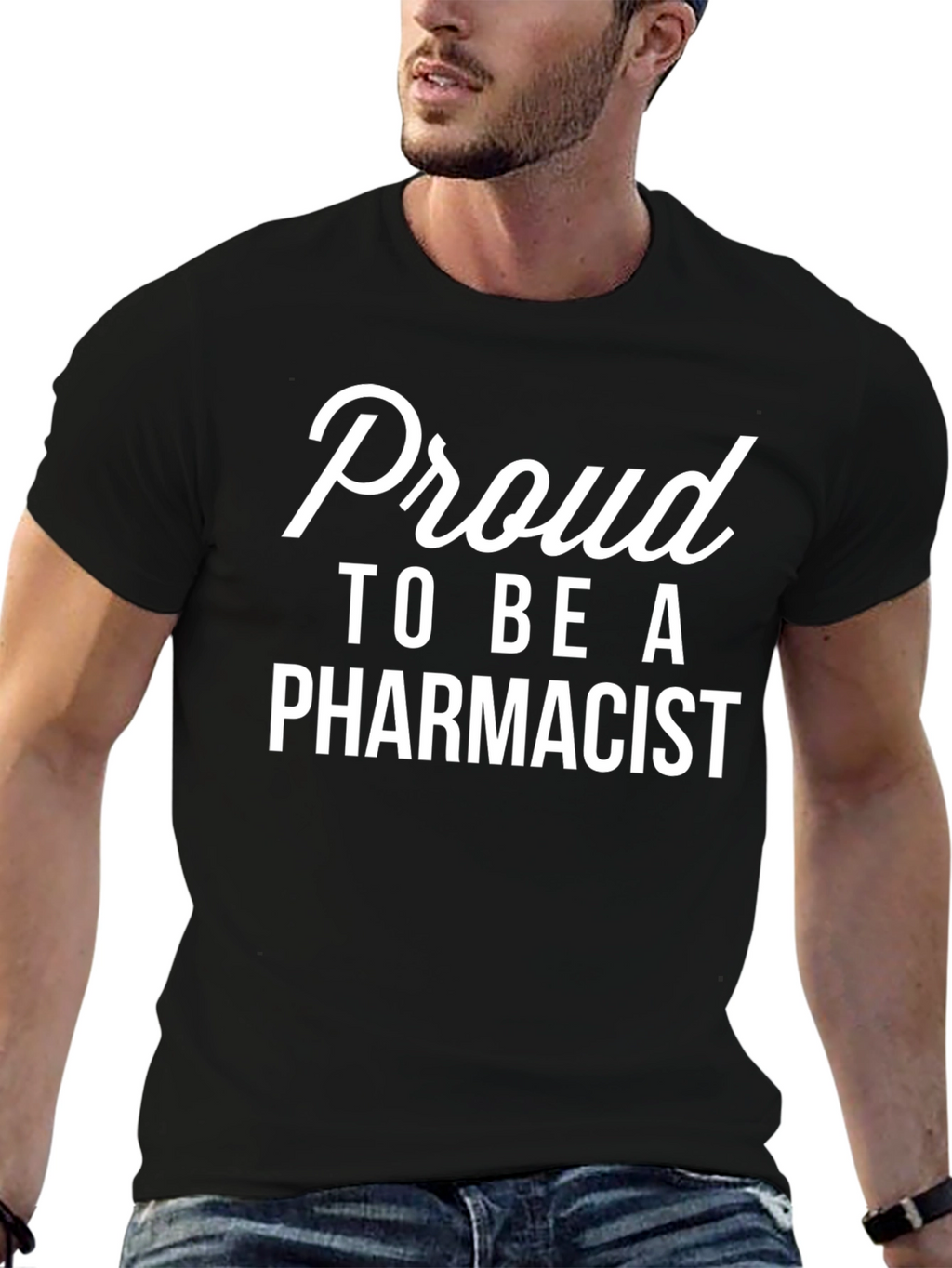 Proud Pharmacist Graphic Tee - Black Cotton T-Shirt