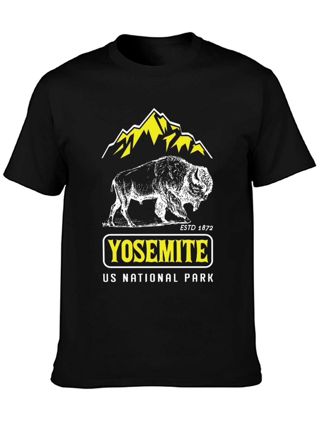 Yosemite National Park Black Graphic T-Shirt