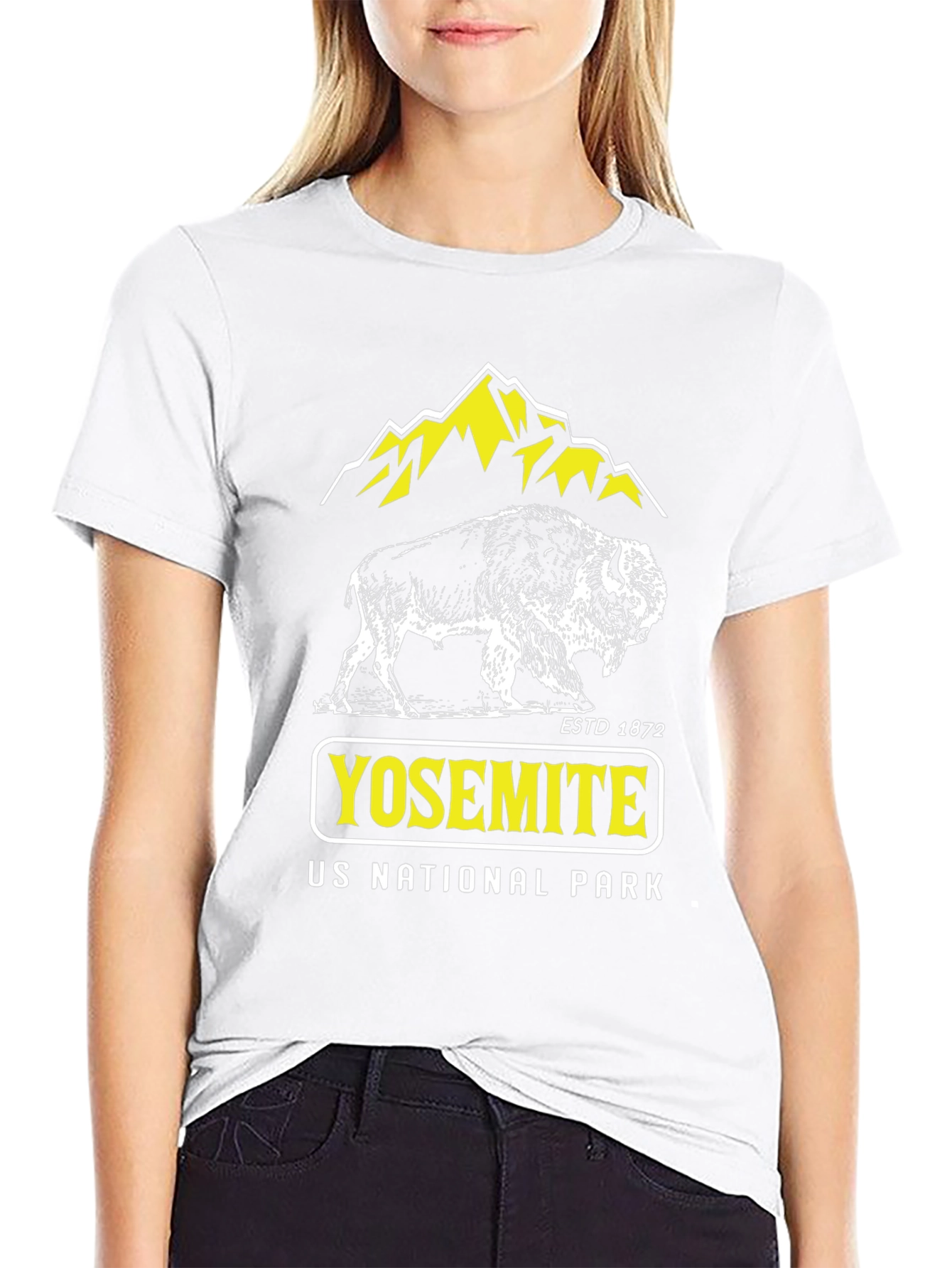 Yosemite National Park Black Graphic T-Shirt