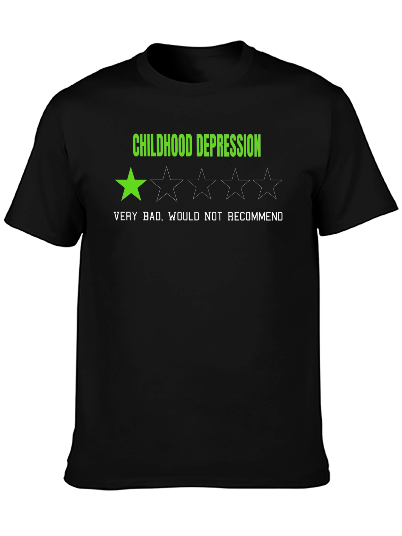 Childhood Depression - One Star Rating T-Shirt