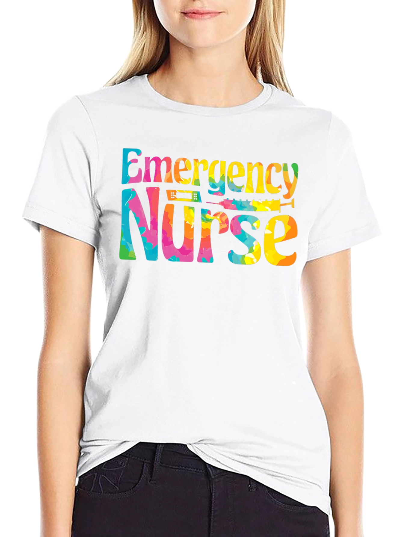 Emergency Nurse T-Shirt - Tie Dye Design