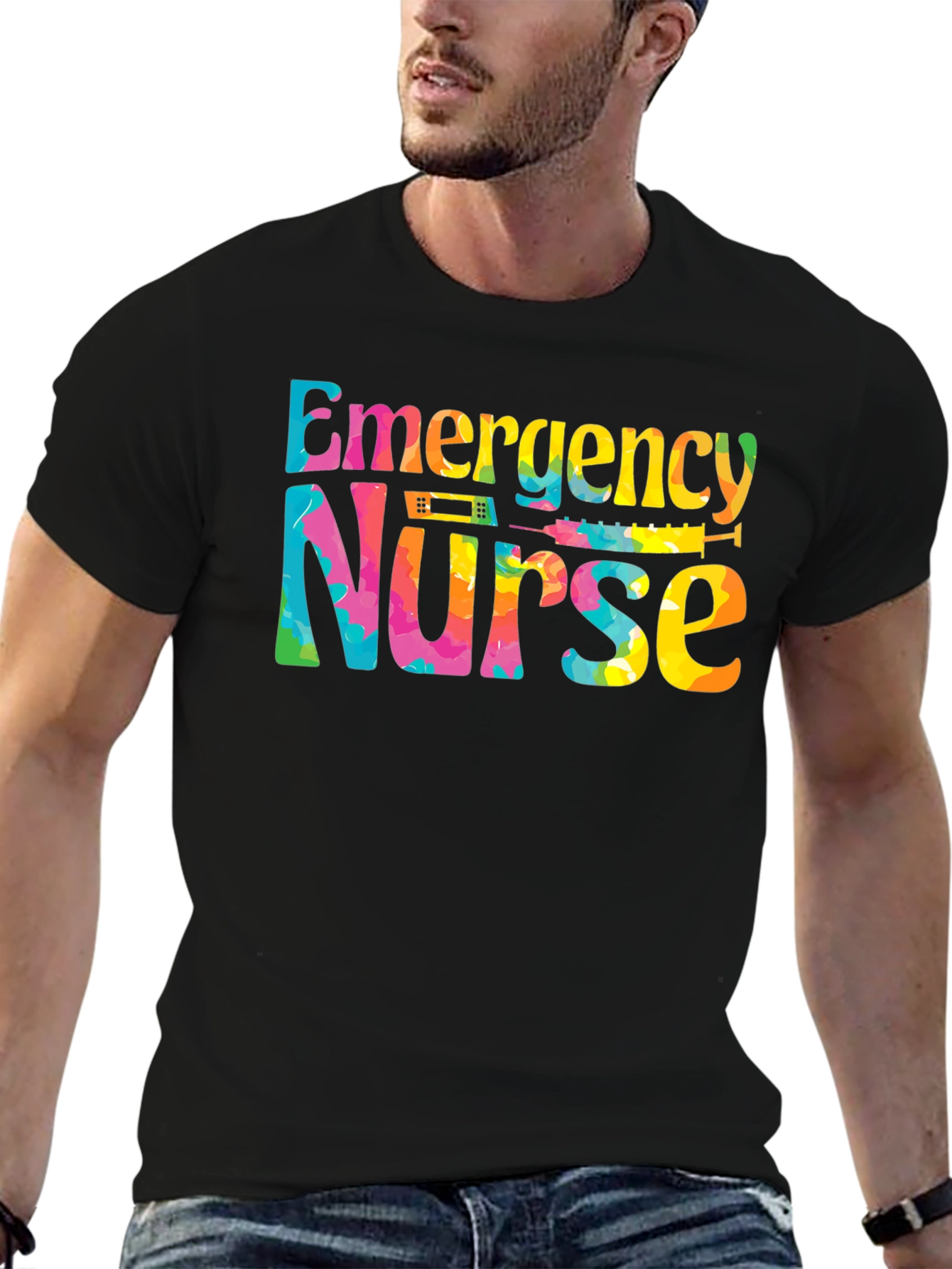 Emergency Nurse T-Shirt - Tie Dye Design
